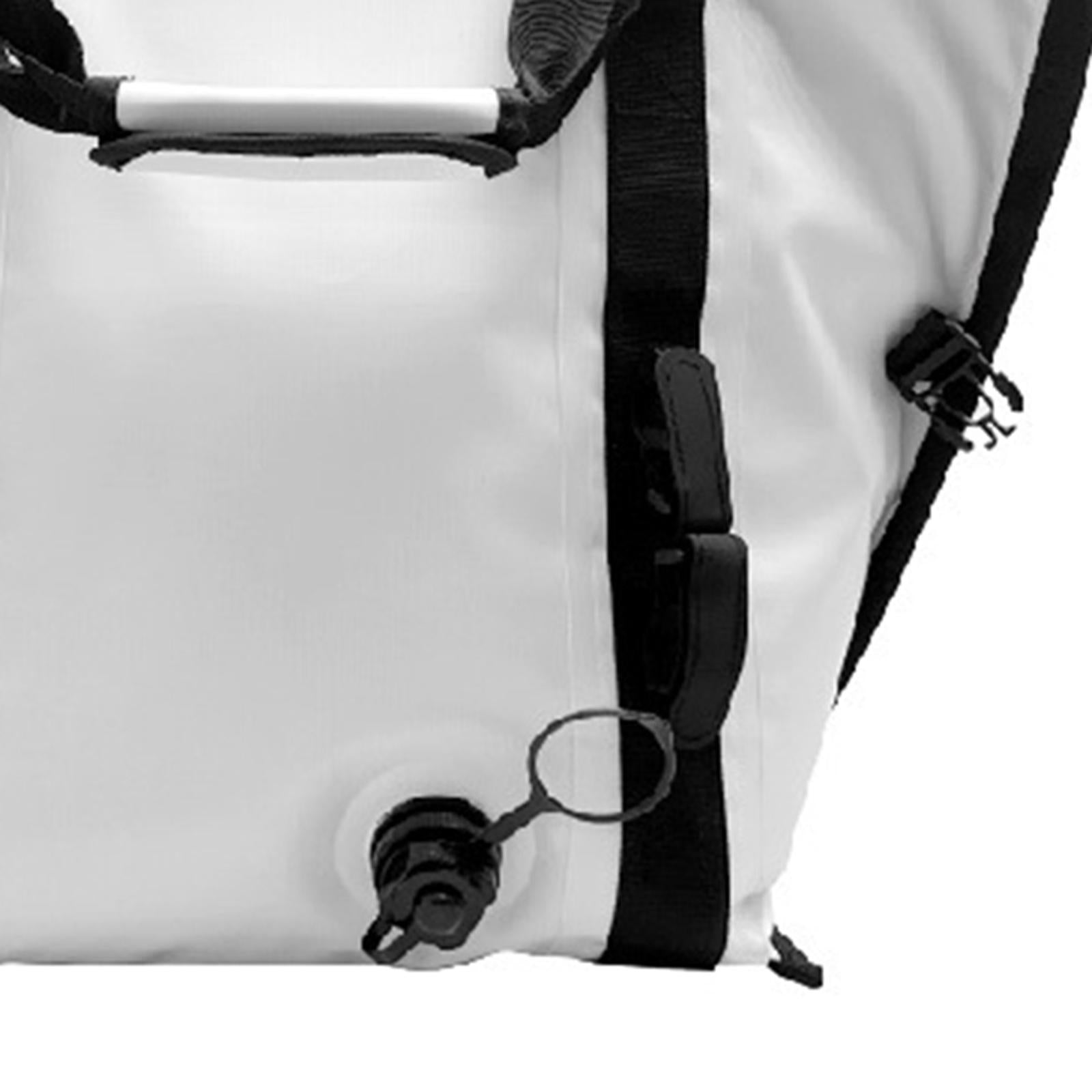 Fish Cooler Bag Thickened Zipper Closure Waterproof Fishing Handbag Fish Bag L White