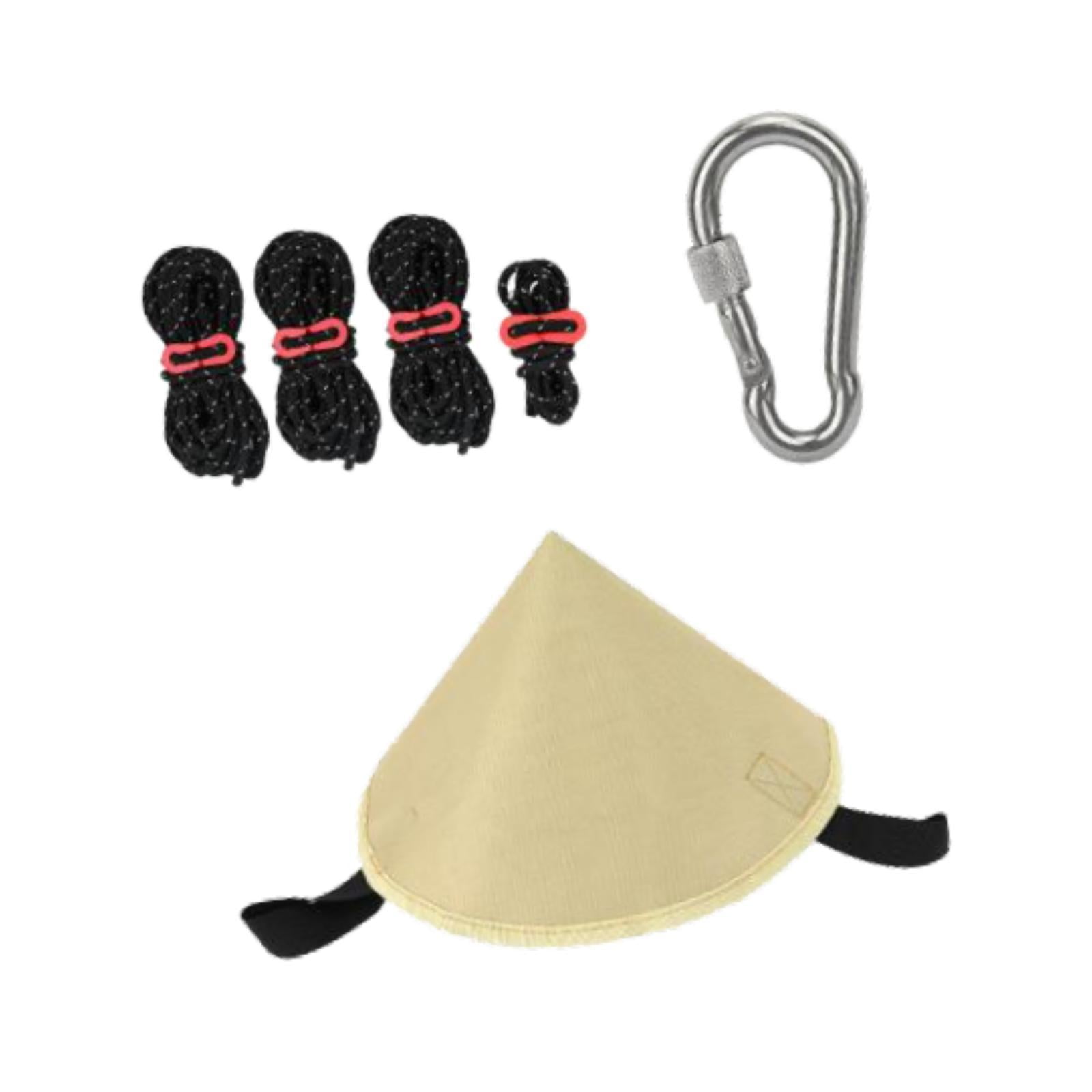Tent Connection Hat Triangular Tarp Connecting Cap for Hiking Canopy Camping Khaki