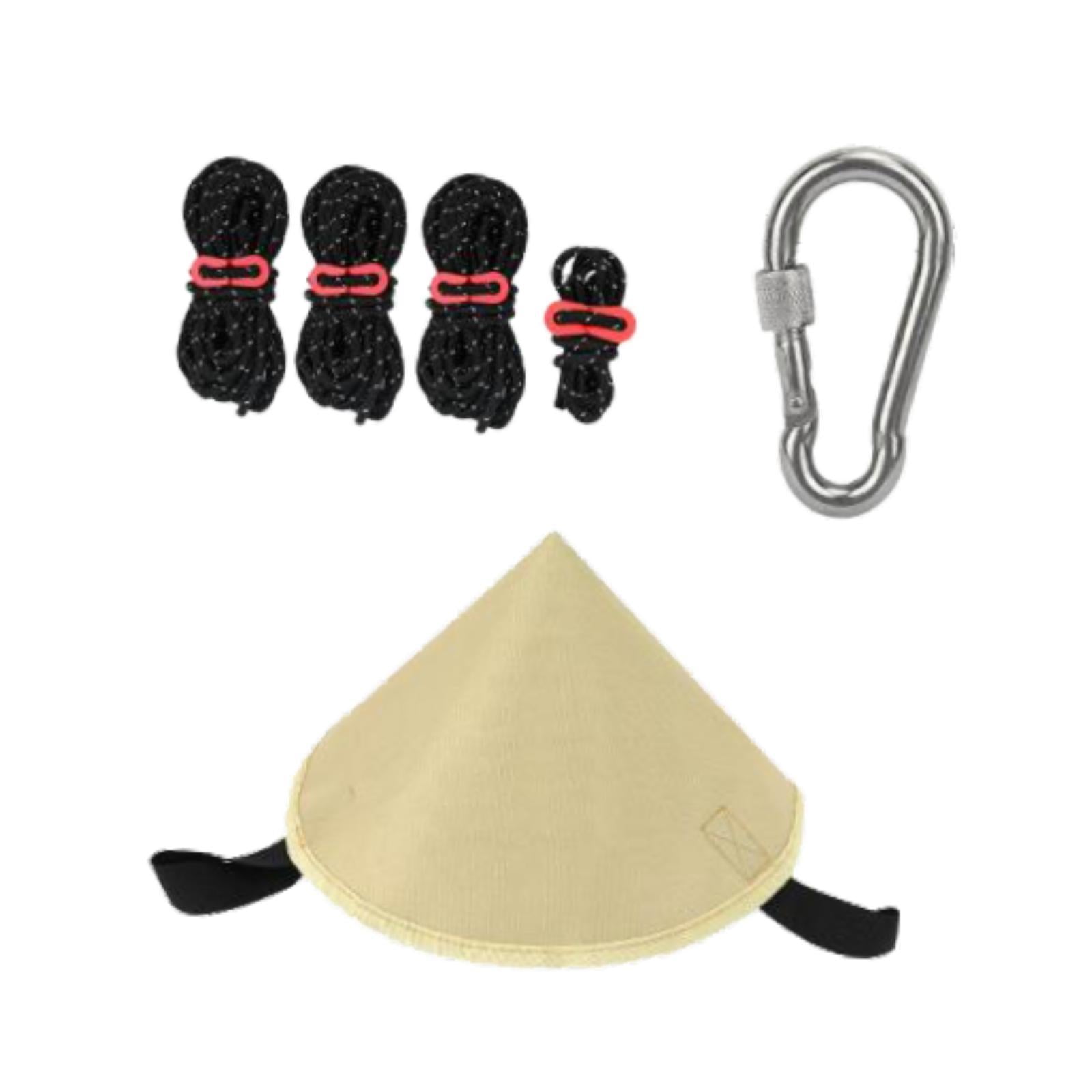 Tent Connection Hat Triangular Tarp Connecting Cap for Hiking Canopy Camping Khaki