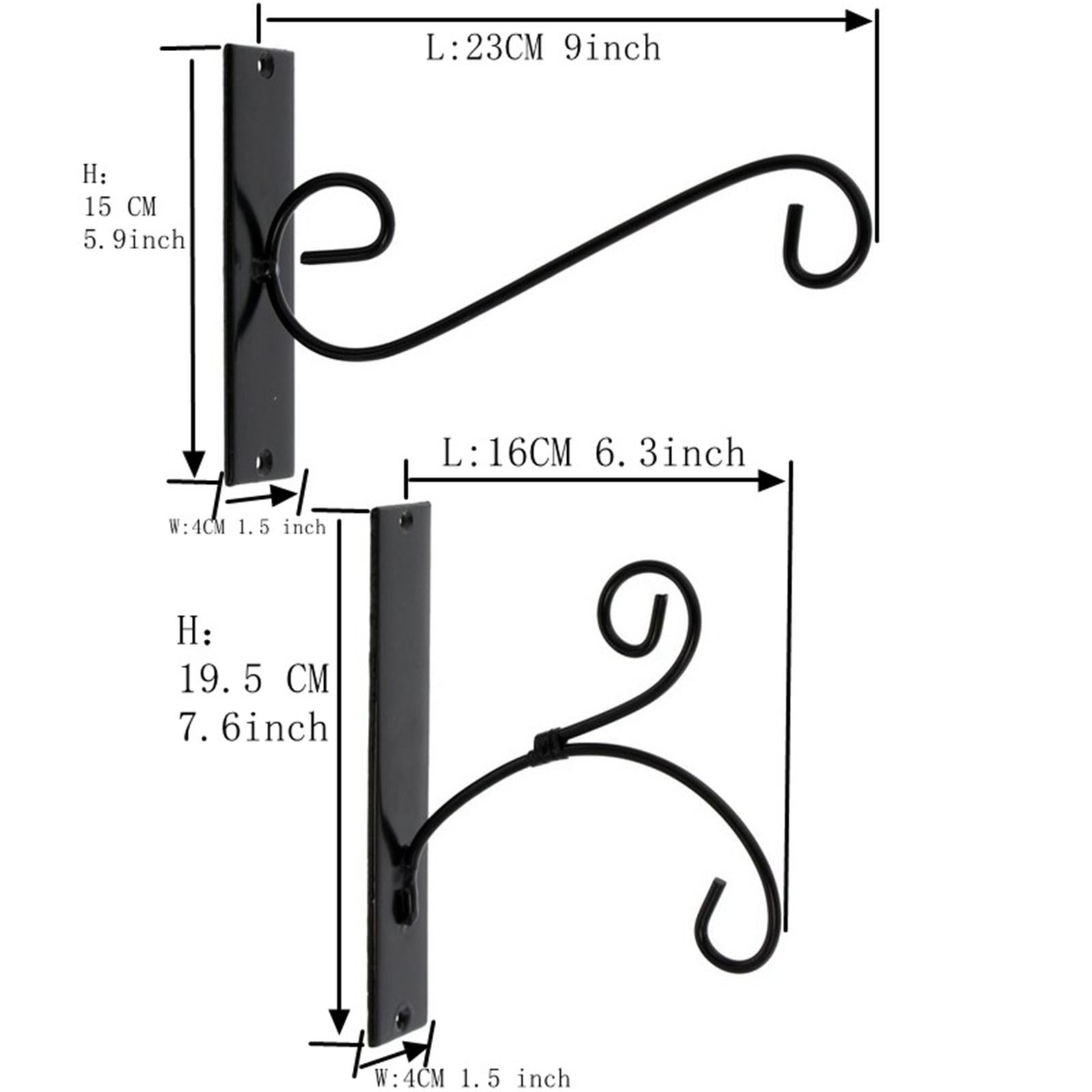 2 Pieces Metal Plant Hanger Wall Bracket for Hanging Ornaments Plant Baskets