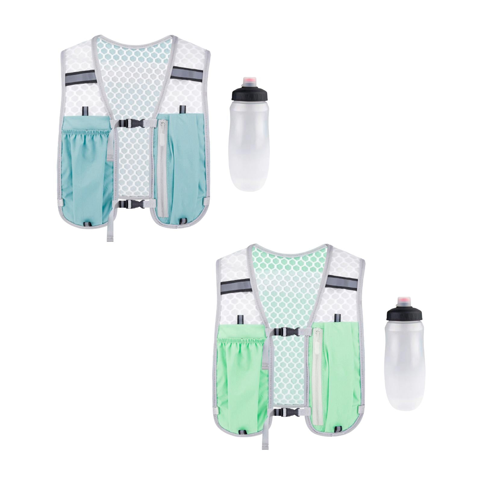 Hydration Vest Lightweight Daypack Sport Bag for Men Women Marathoner Hiking Light Blue