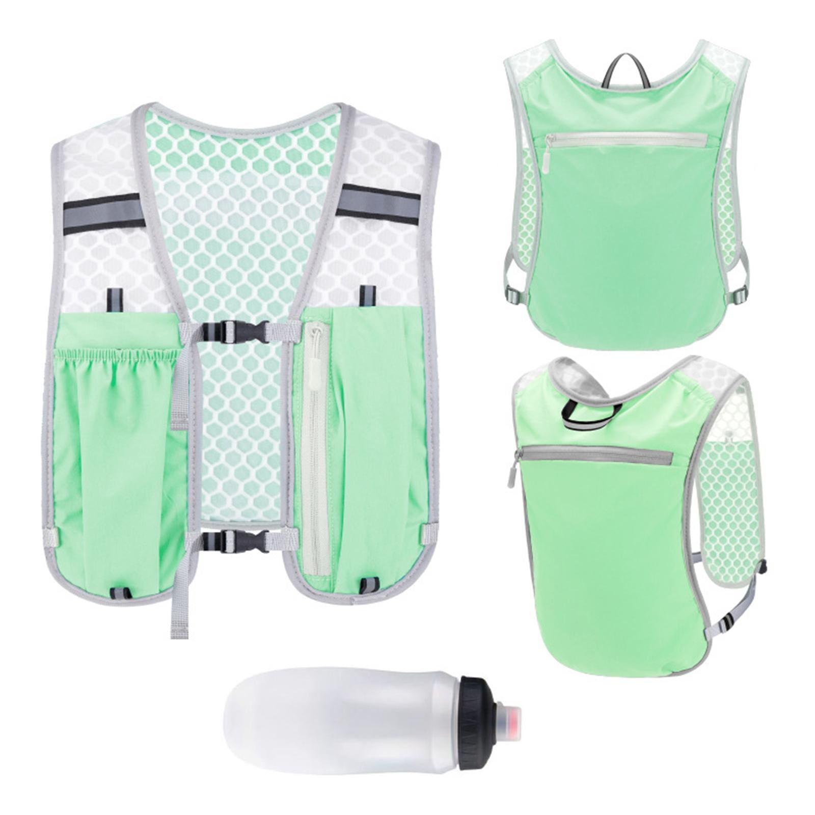 Hydration Vest Lightweight Daypack Sport Bag for Men Women Marathoner Hiking Green