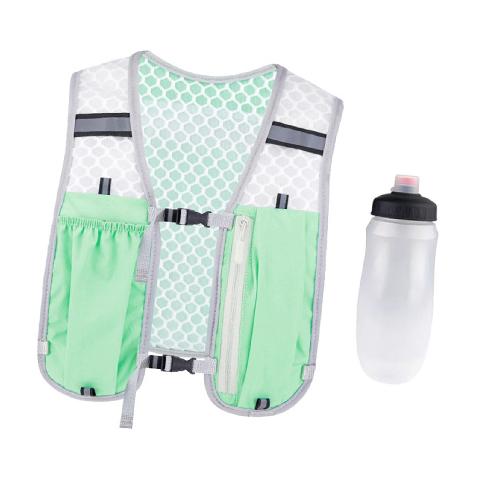 Hydration Vest Lightweight Daypack Sport Bag for Men Women Marathoner Hiking Green
