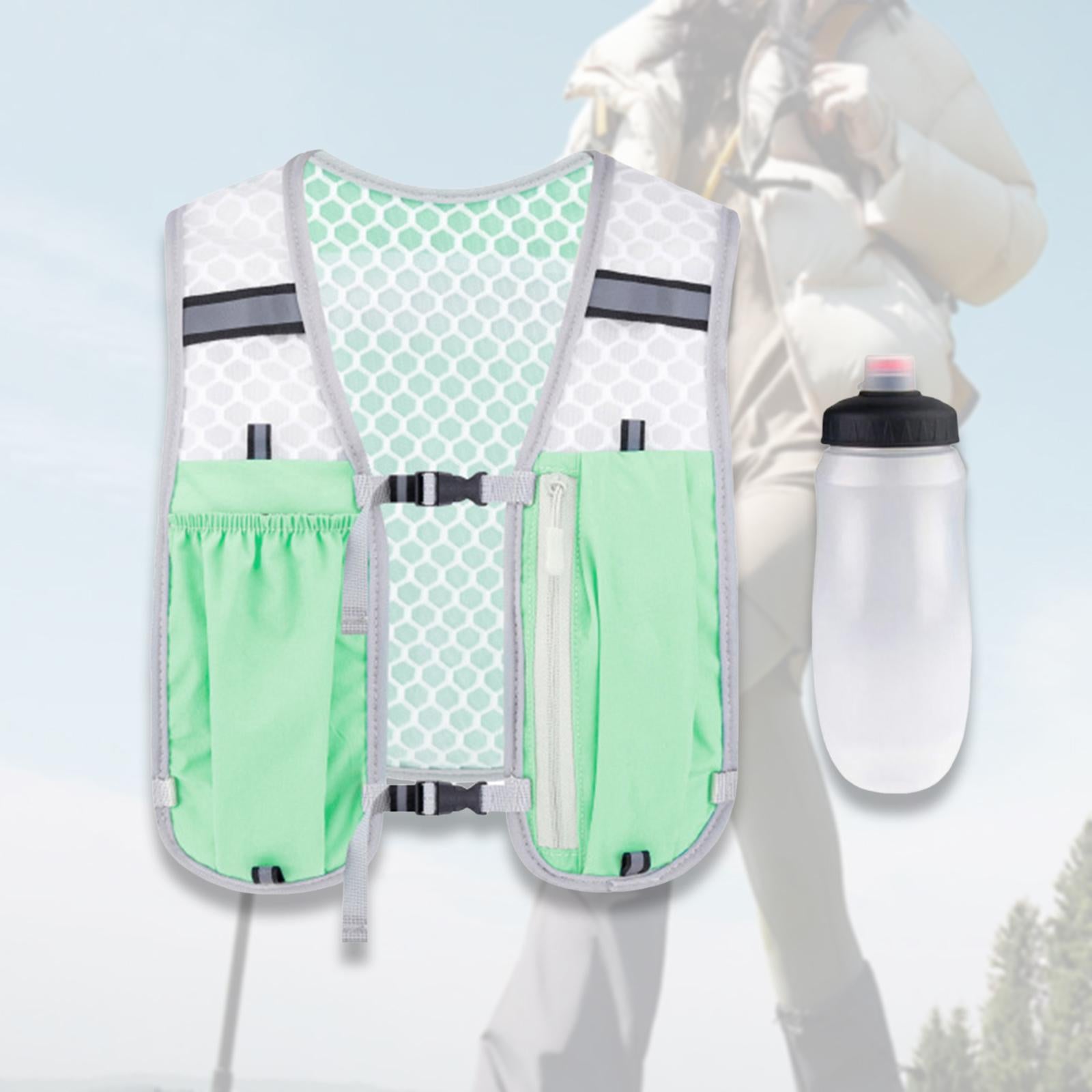 Hydration Vest Lightweight Daypack Sport Bag for Men Women Marathoner Hiking Green