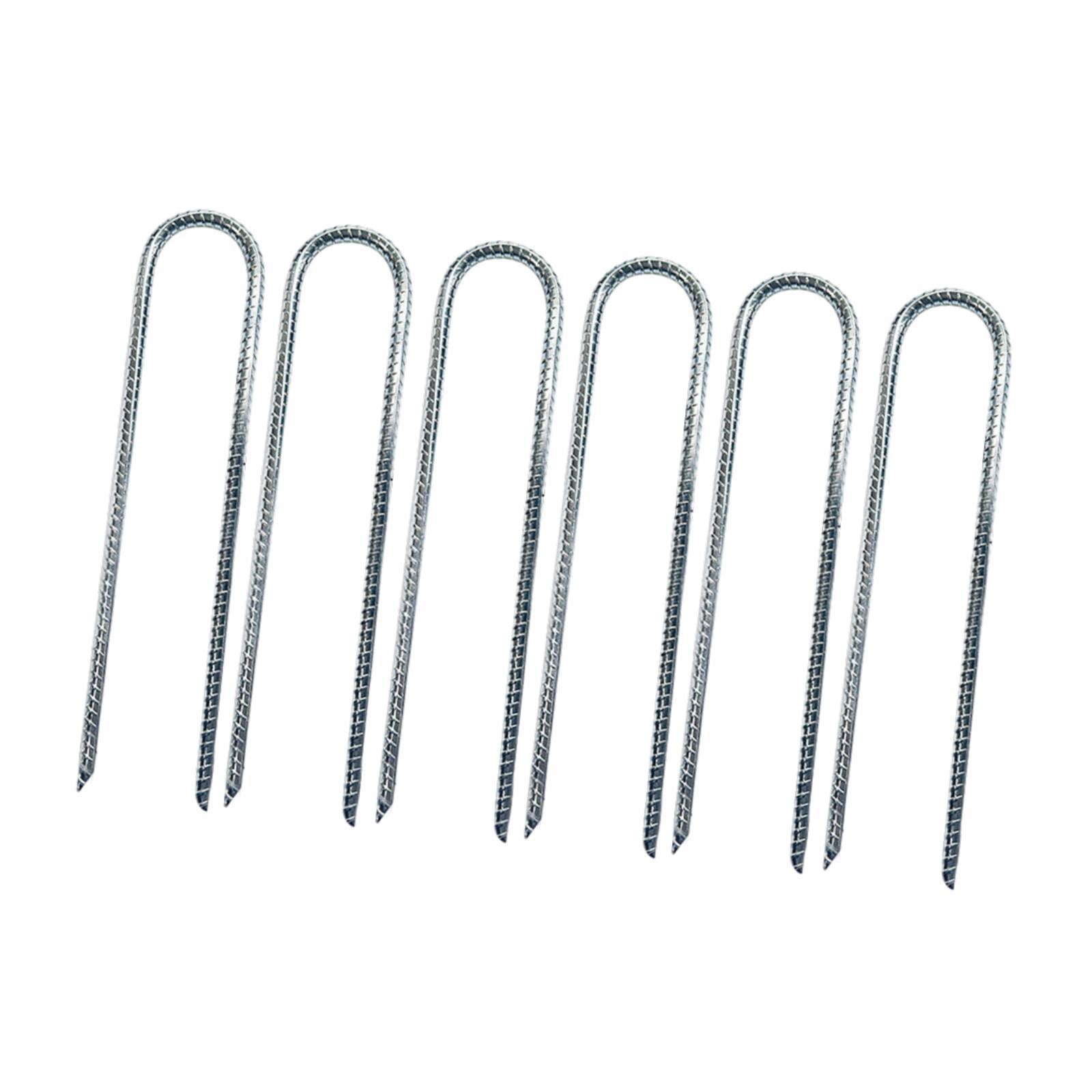 6 Pieces Camping Tent Stakes Metal Ground Anchors for Outdoor Picnic Shelter