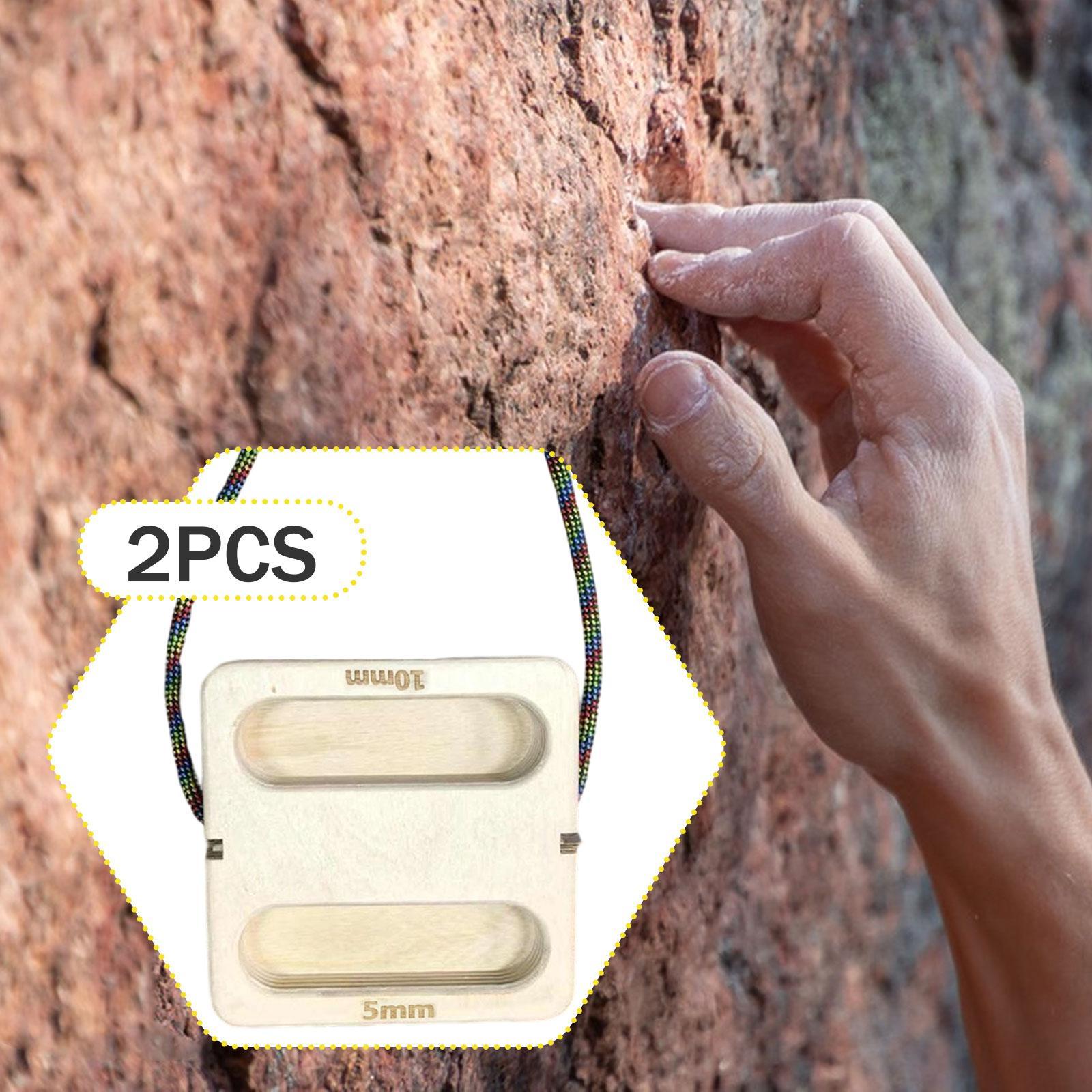 2 Pieces Climbing Hangboards Wall Hanging Indoor Outdoor Finger Strengthener