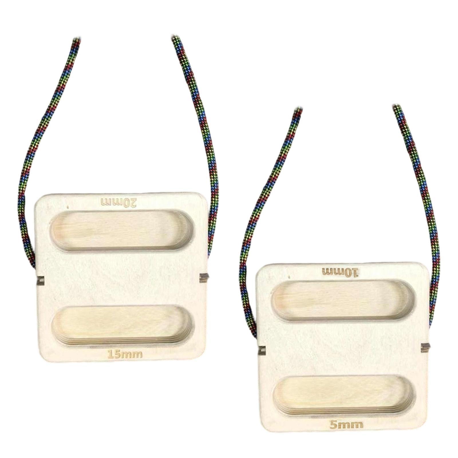 2 Pieces Climbing Hangboards Wall Hanging Indoor Outdoor Finger Strengthener