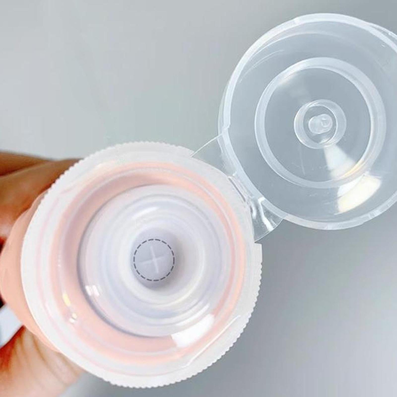 4Pcs Travel Bottles for Toiletries 80ml Empty for Lotion Conditioner Shampoo Light Color