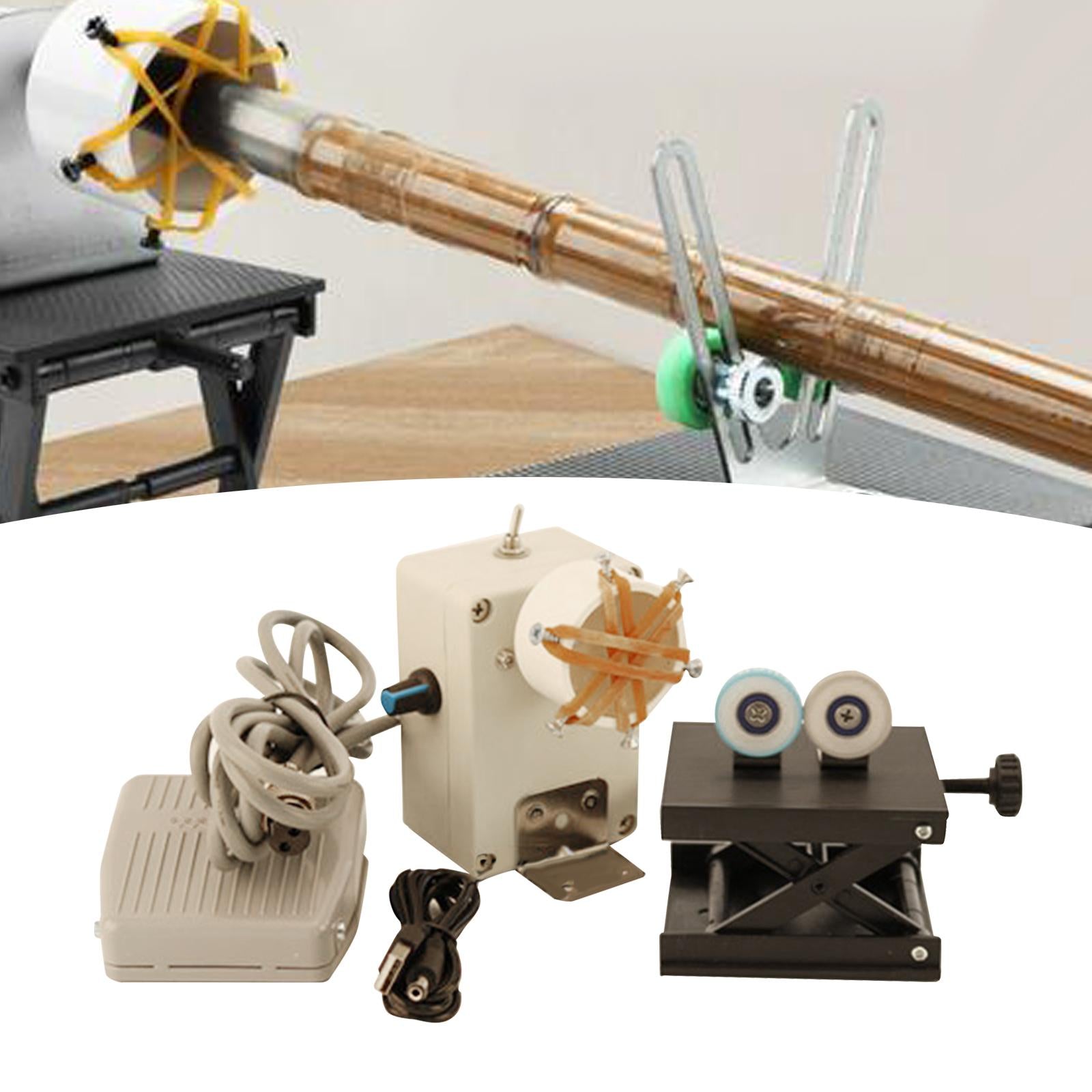 DIY Winding Machine Fishing Tools Rod Dryer Rod Building Machine Accessories with Pedal pp stand