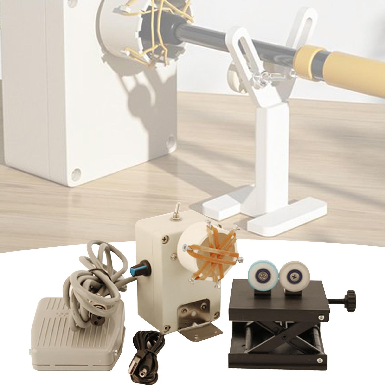 DIY Winding Machine Fishing Tools Rod Dryer Rod Building Machine Accessories with Pedal pp stand
