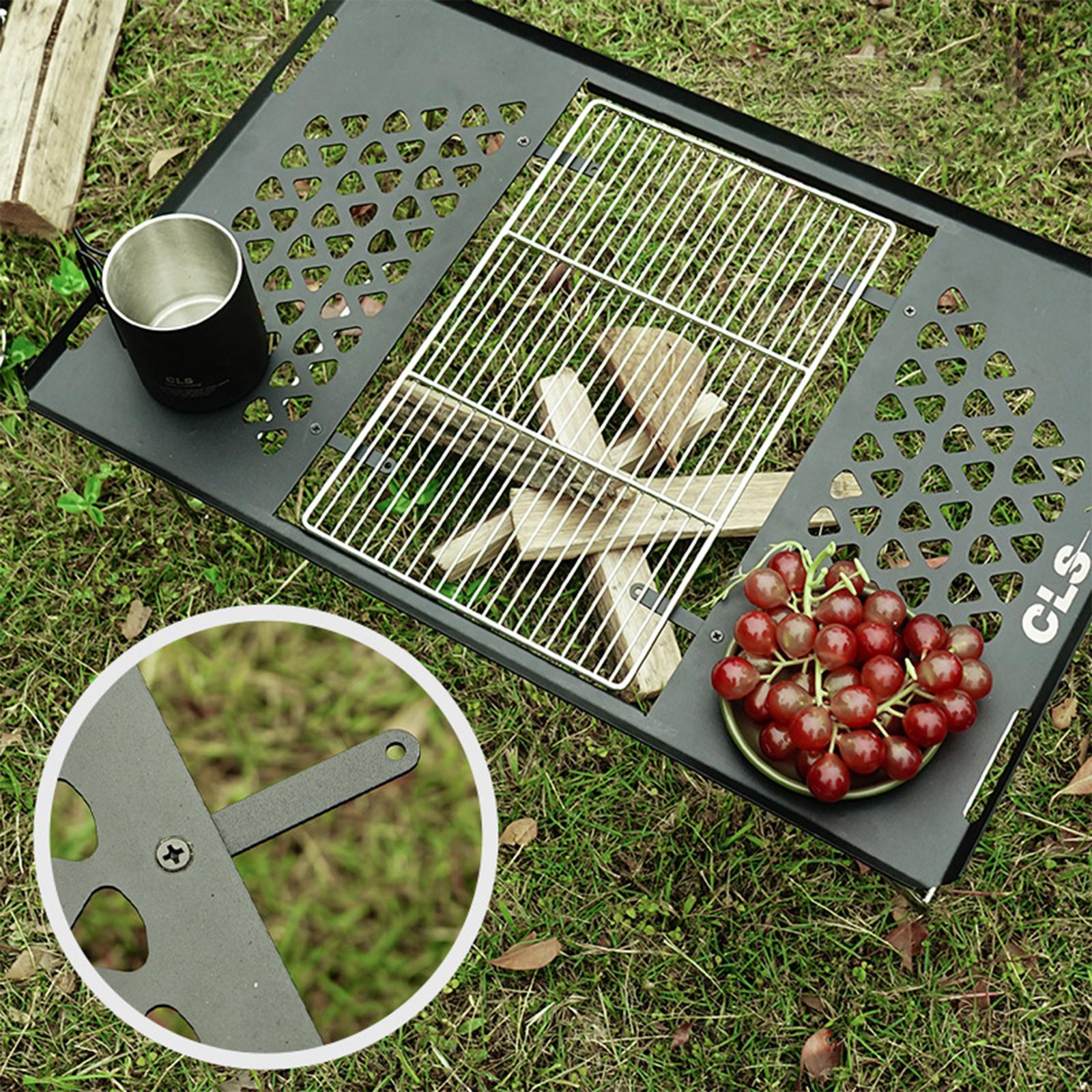 Folding Camping Table BBQ Grill Table for Barbecue Outdoor Activities Picnic