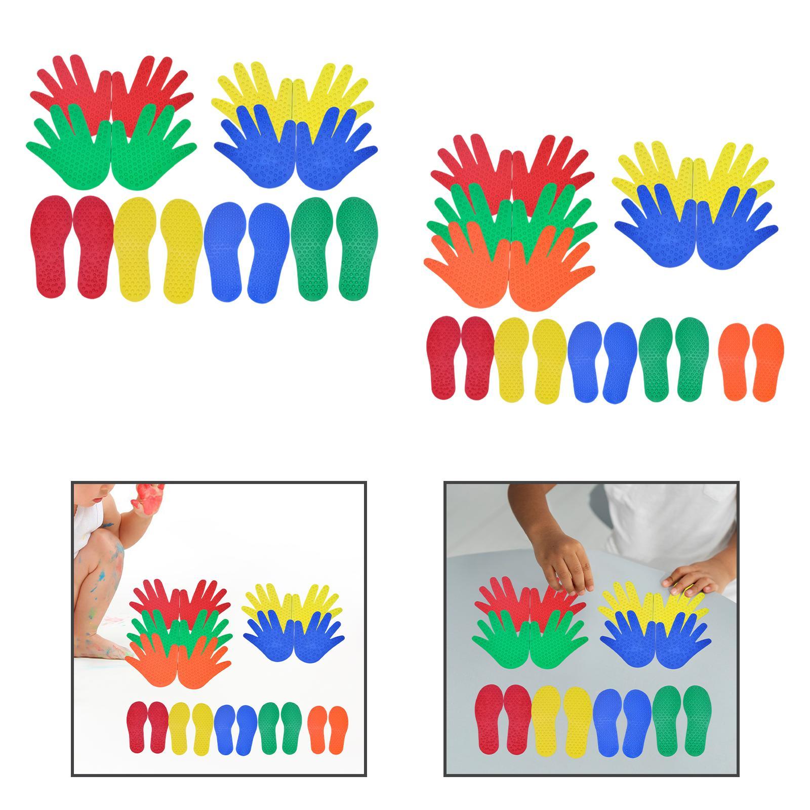 Carpet Markers Learning Children Tactile Balance Mats for Home School Balance 4 Pair and 4 Pair