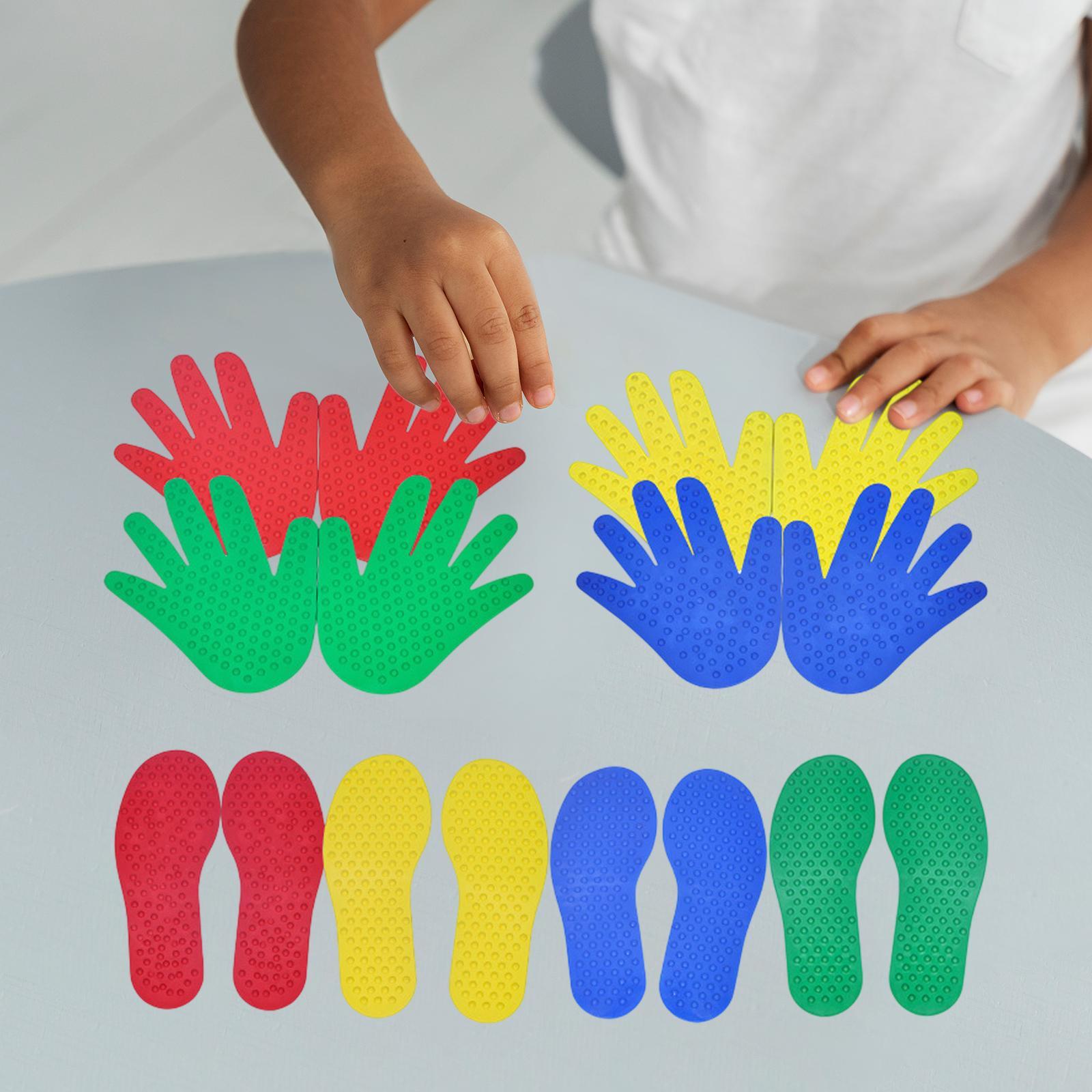 Carpet Markers Learning Children Tactile Balance Mats for Home School Balance 4 Pair and 4 Pair