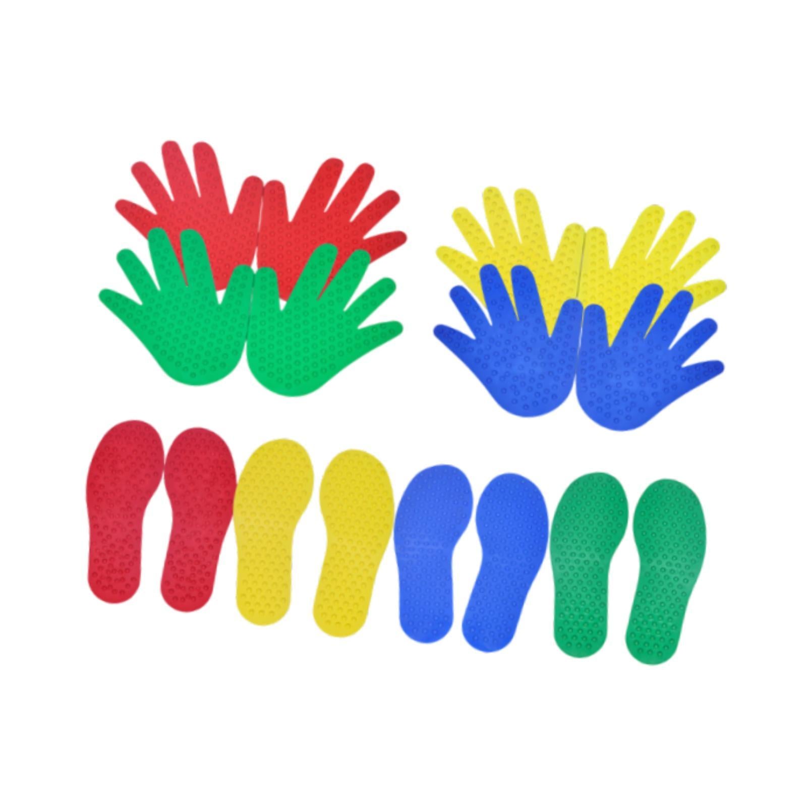 Carpet Markers Learning Children Tactile Balance Mats for Home School Balance 4 Pair and 4 Pair