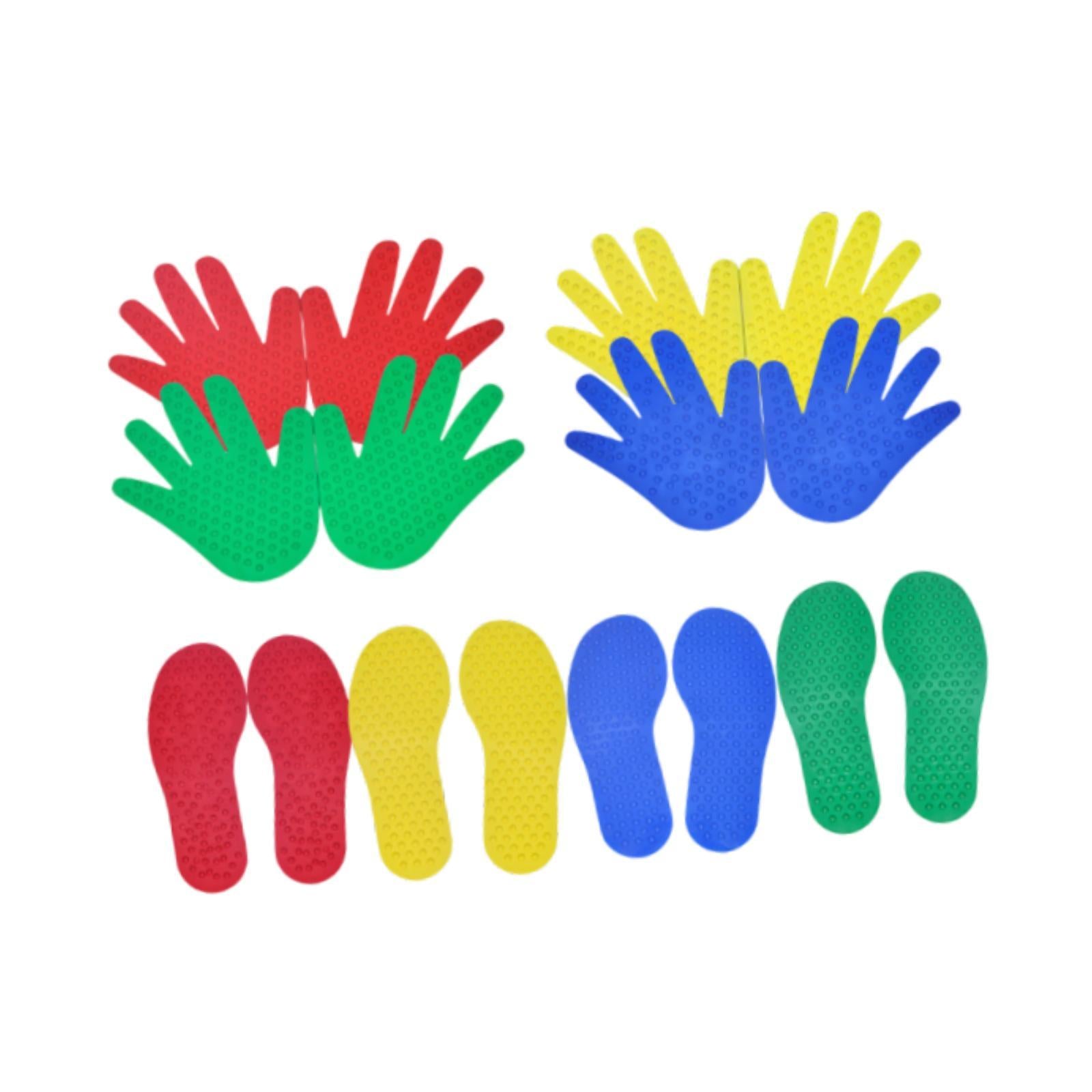 Carpet Markers Learning Children Tactile Balance Mats for Home School Balance 4 Pair and 4 Pair