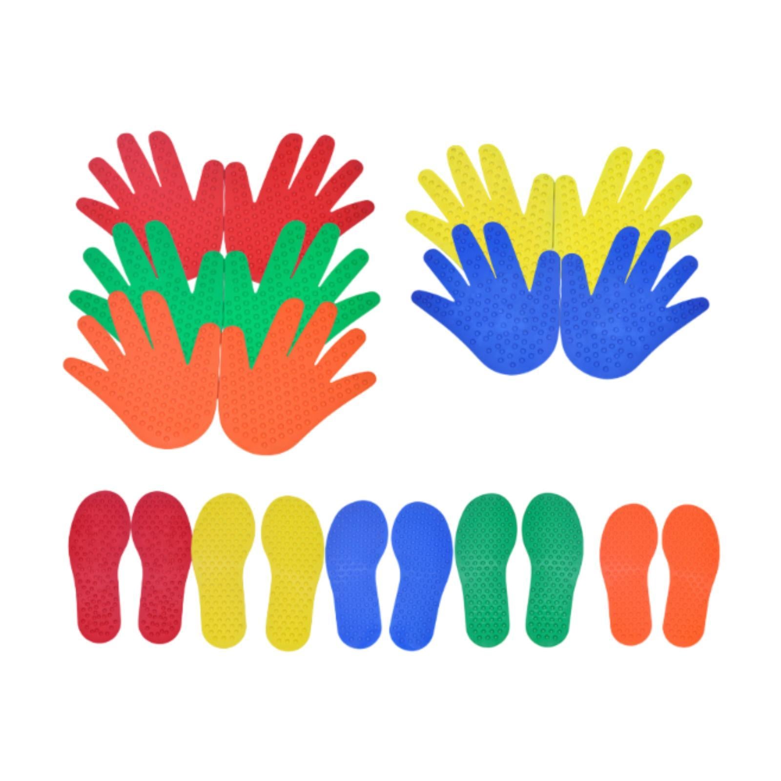 Carpet Markers Learning Children Tactile Balance Mats for Home School Balance 5 Pair and 5 Pair