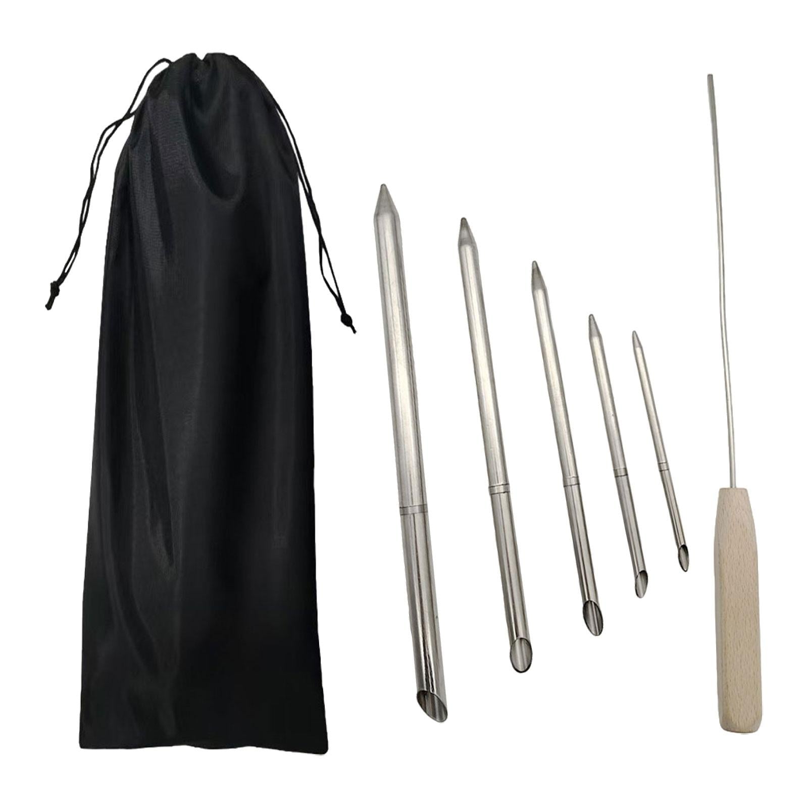 Rope Splicing Tool Wood Handle Line Braiding Set for Marine Sailing Camping