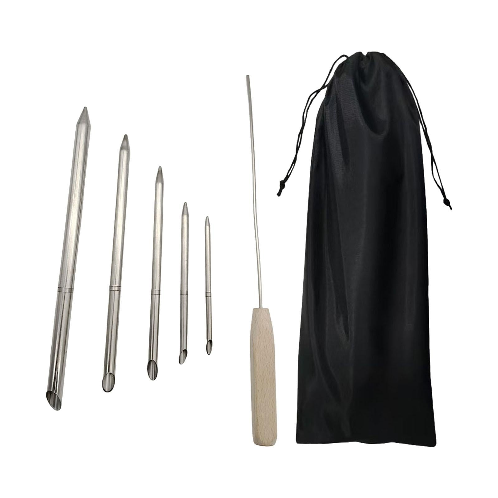 Rope Splicing Tool Wood Handle Line Braiding Set for Marine Sailing Camping