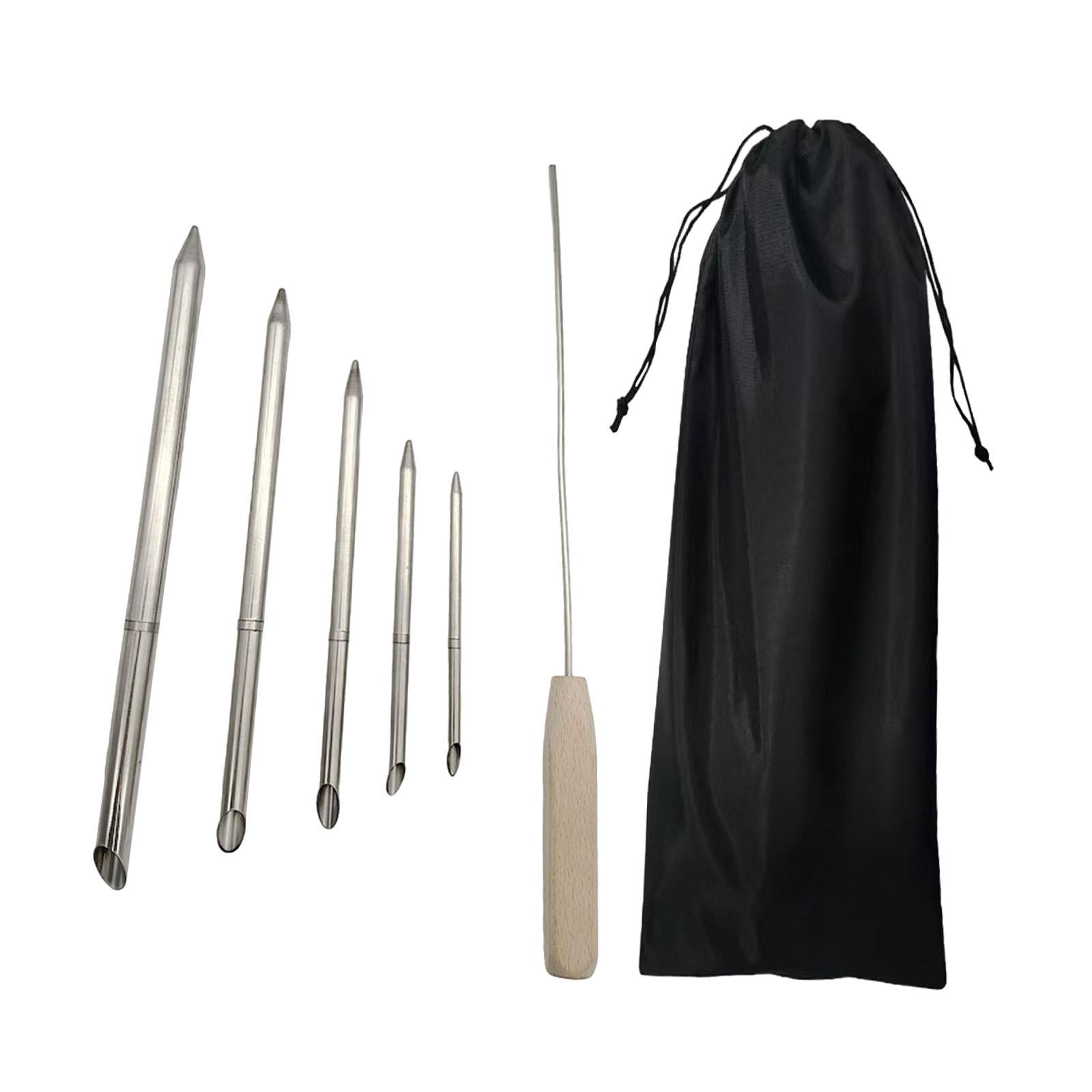 Rope Splicing Tool Wood Handle Line Braiding Set for Marine Sailing Camping