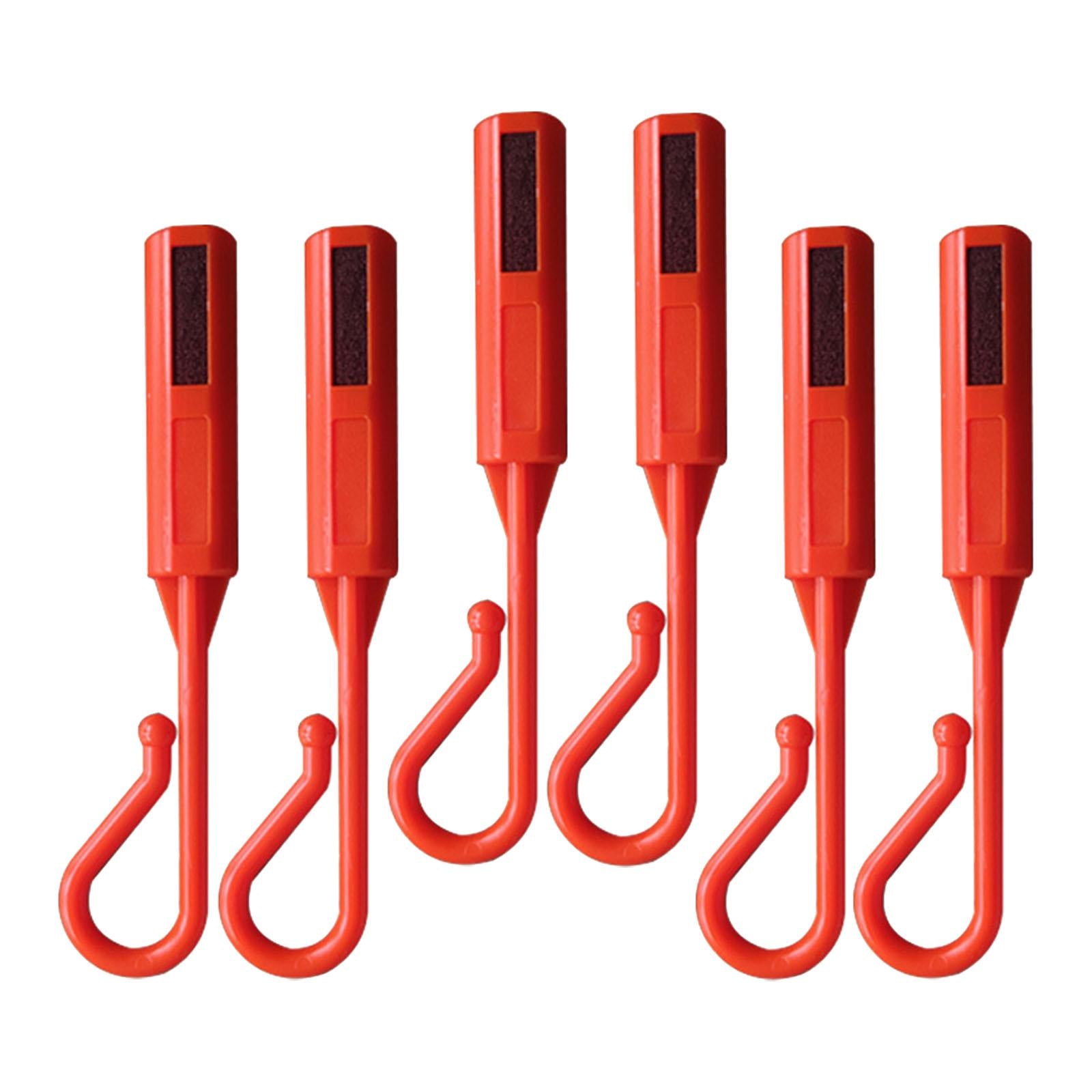 6 Pieces Hook Keeper for Fishing Rod Sturdy Professional Fishing Bait Holder orange