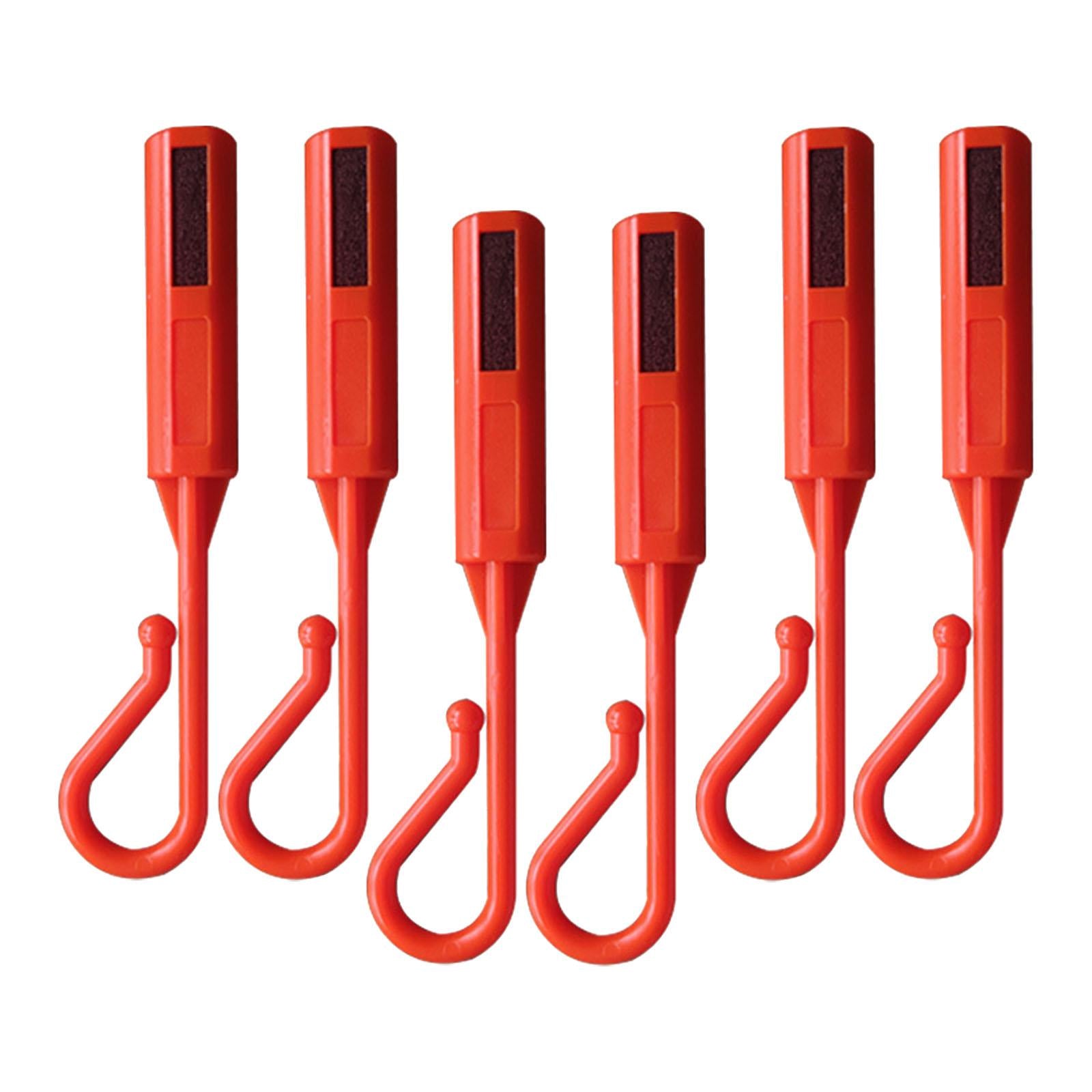 6 Pieces Hook Keeper for Fishing Rod Sturdy Professional Fishing Bait Holder orange