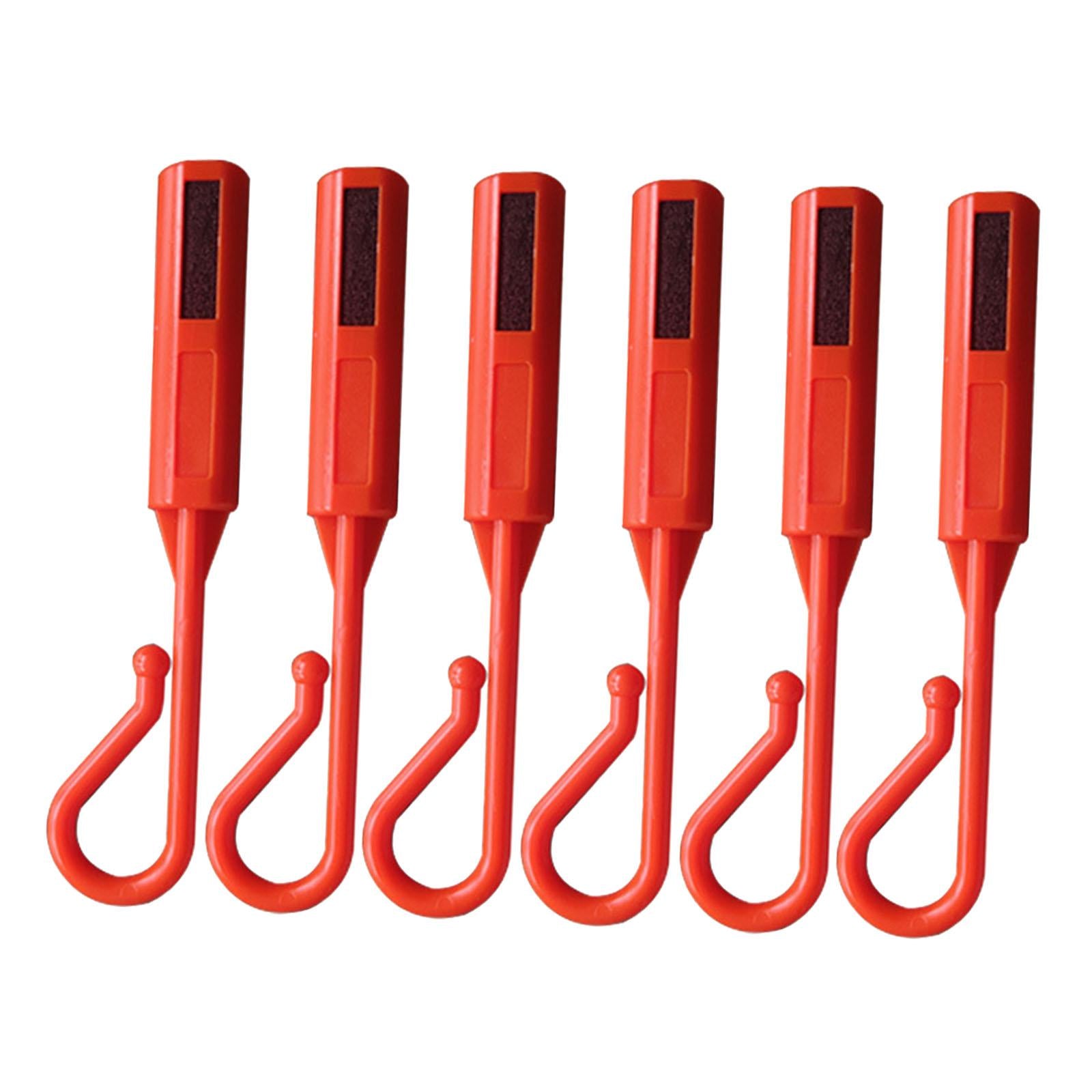 6 Pieces Hook Keeper for Fishing Rod Sturdy Professional Fishing Bait Holder orange
