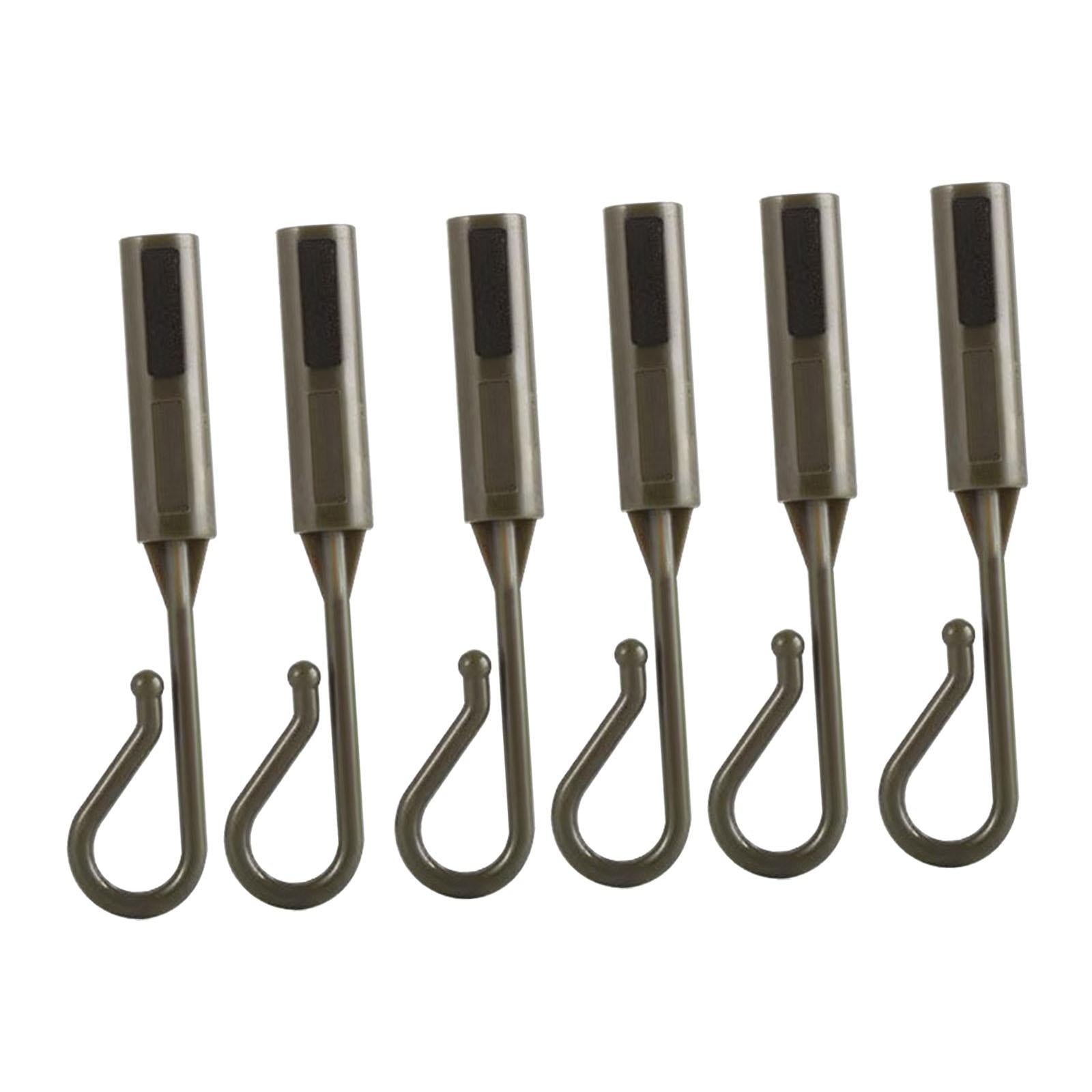 6 Pieces Hook Keeper for Fishing Rod Sturdy Professional Fishing Bait Holder green