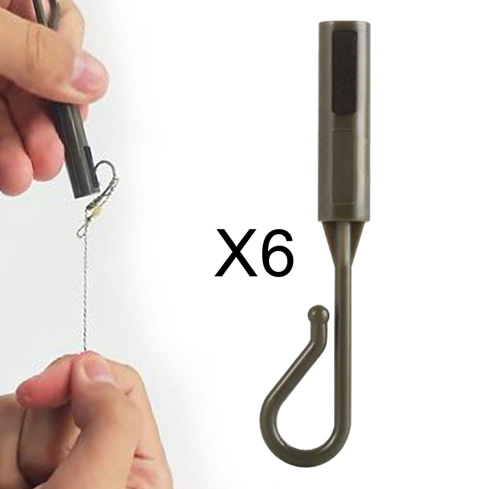 6 Pieces Hook Keeper for Fishing Rod Sturdy Professional Fishing Bait Holder green