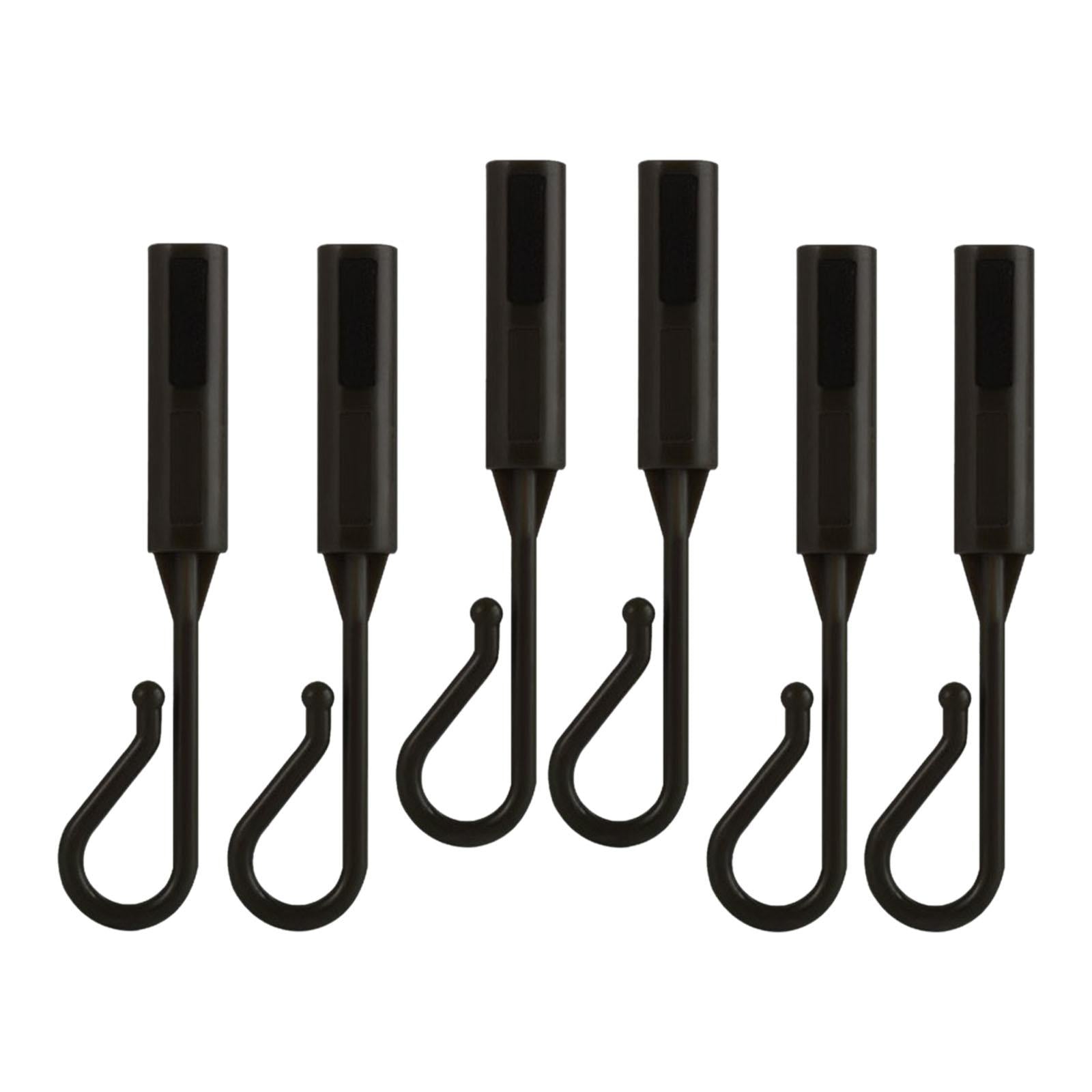 6 Pieces Hook Keeper for Fishing Rod Sturdy Professional Fishing Bait Holder black
