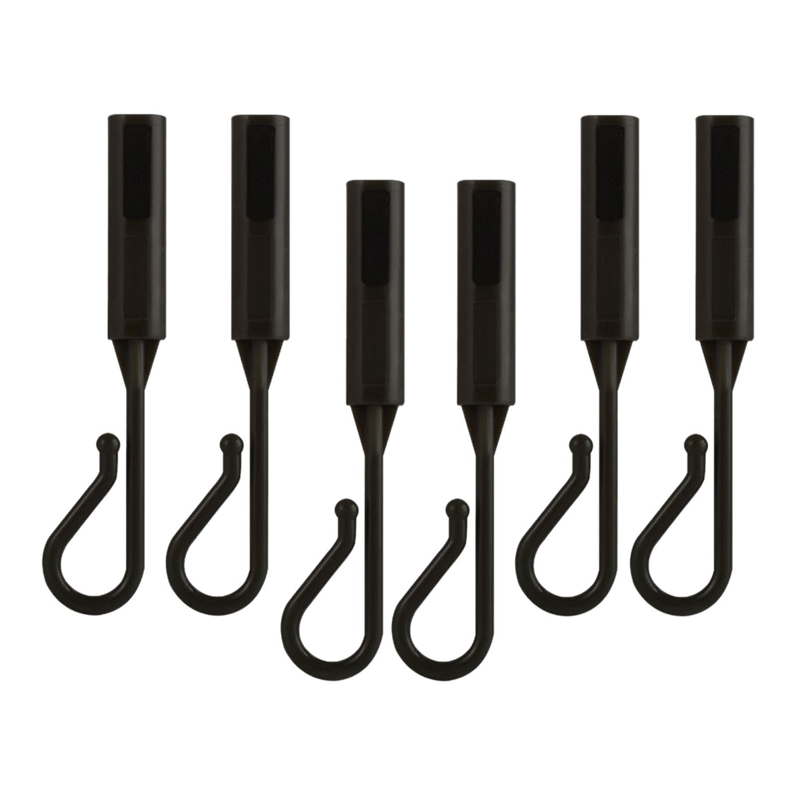 6 Pieces Hook Keeper for Fishing Rod Sturdy Professional Fishing Bait Holder black