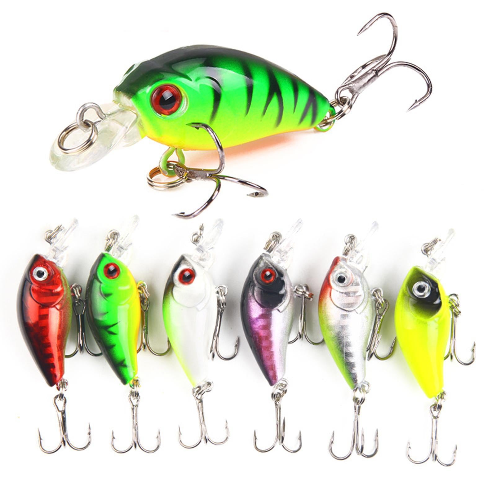 7 Pieces Fishing Lures Saltwater Freshwater with Hook for Pike Catfish Perch