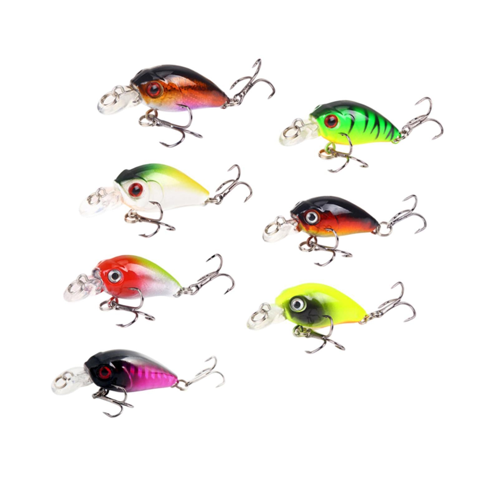 7 Pieces Fishing Lures Saltwater Freshwater with Hook for Pike Catfish Perch