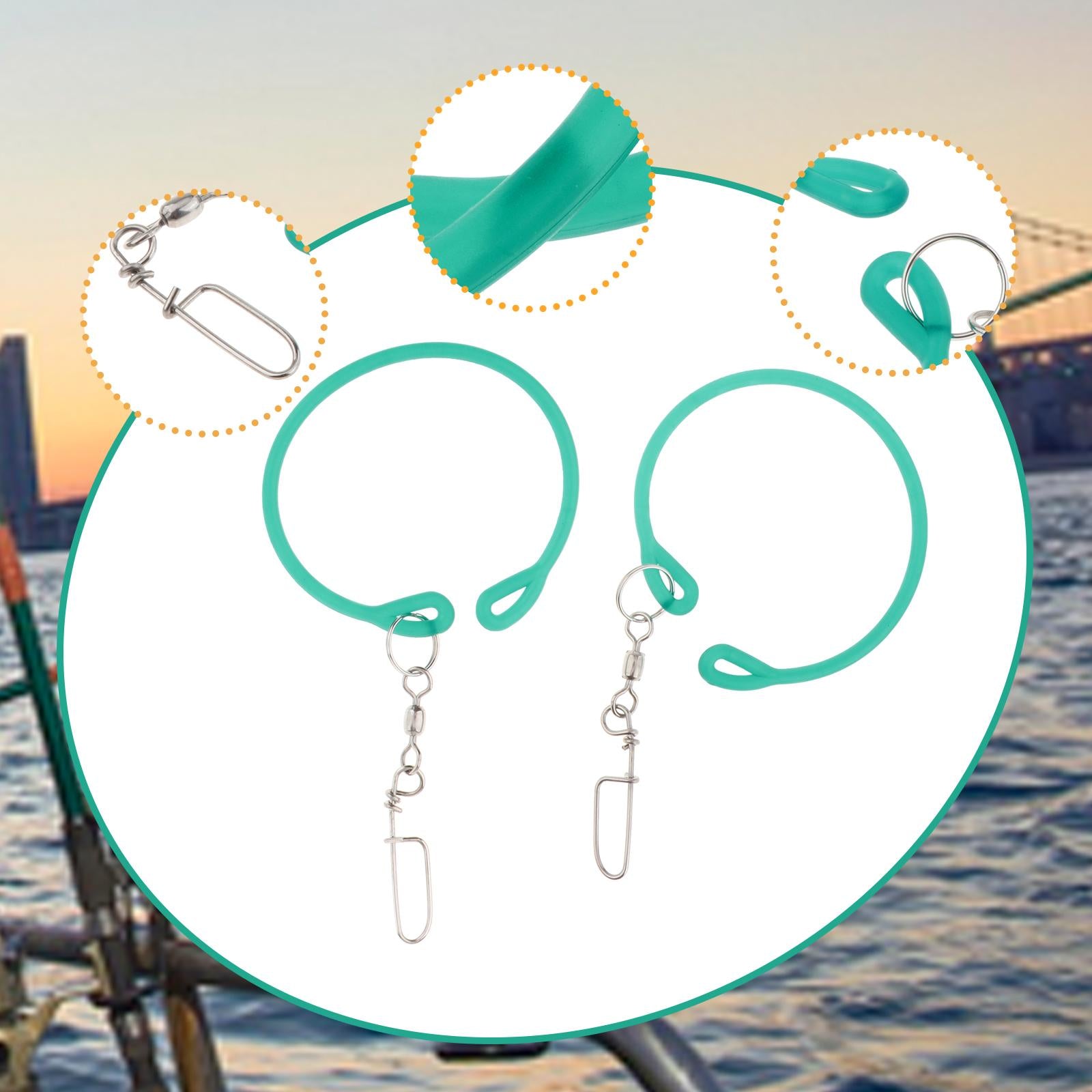 2Pcs Downrigger Weight Snubber 15 Length Trolling Snap for Fishing"