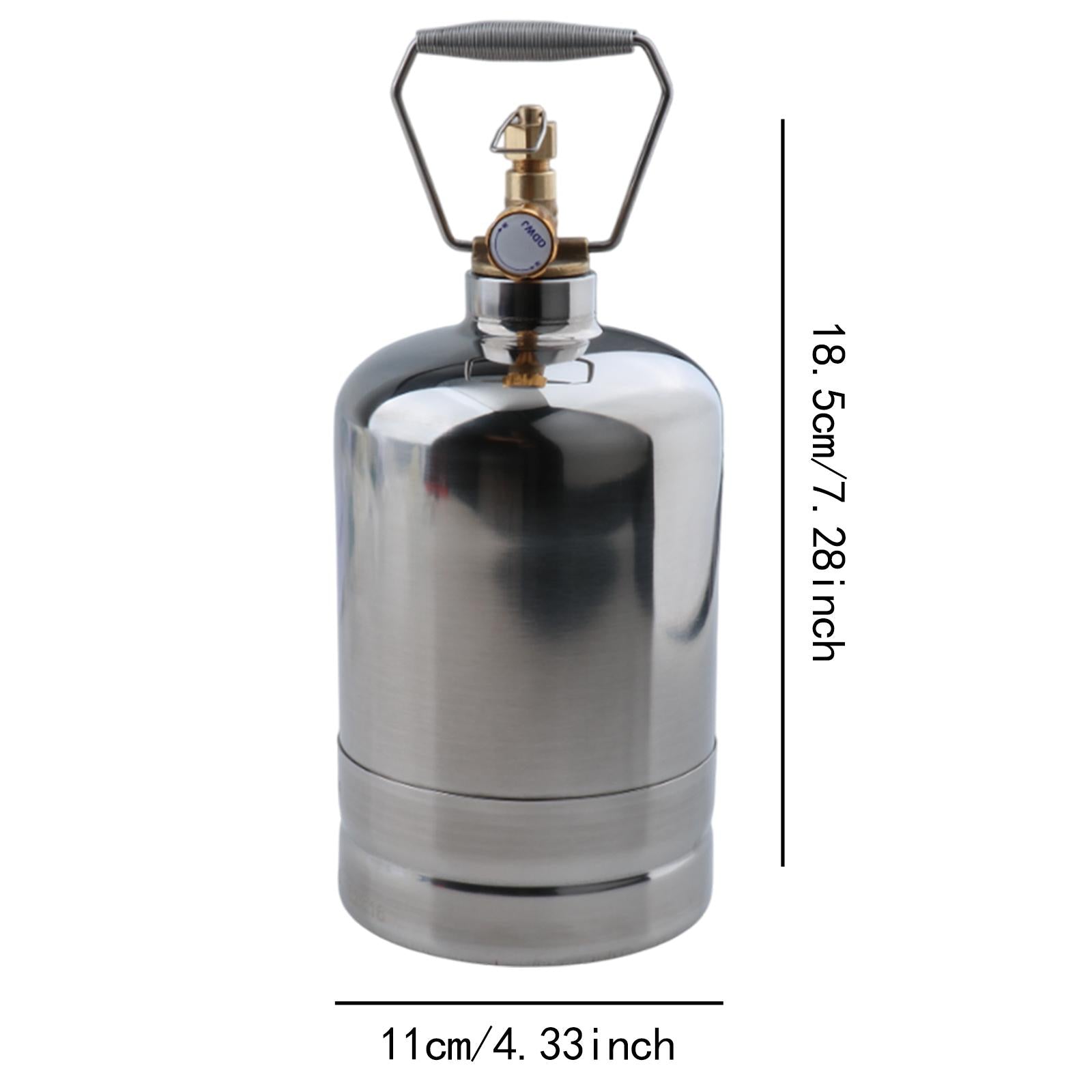 Camping Gas Tank Empty Refillable Portable for Gas Burner Hiking Backpacking 1.35L