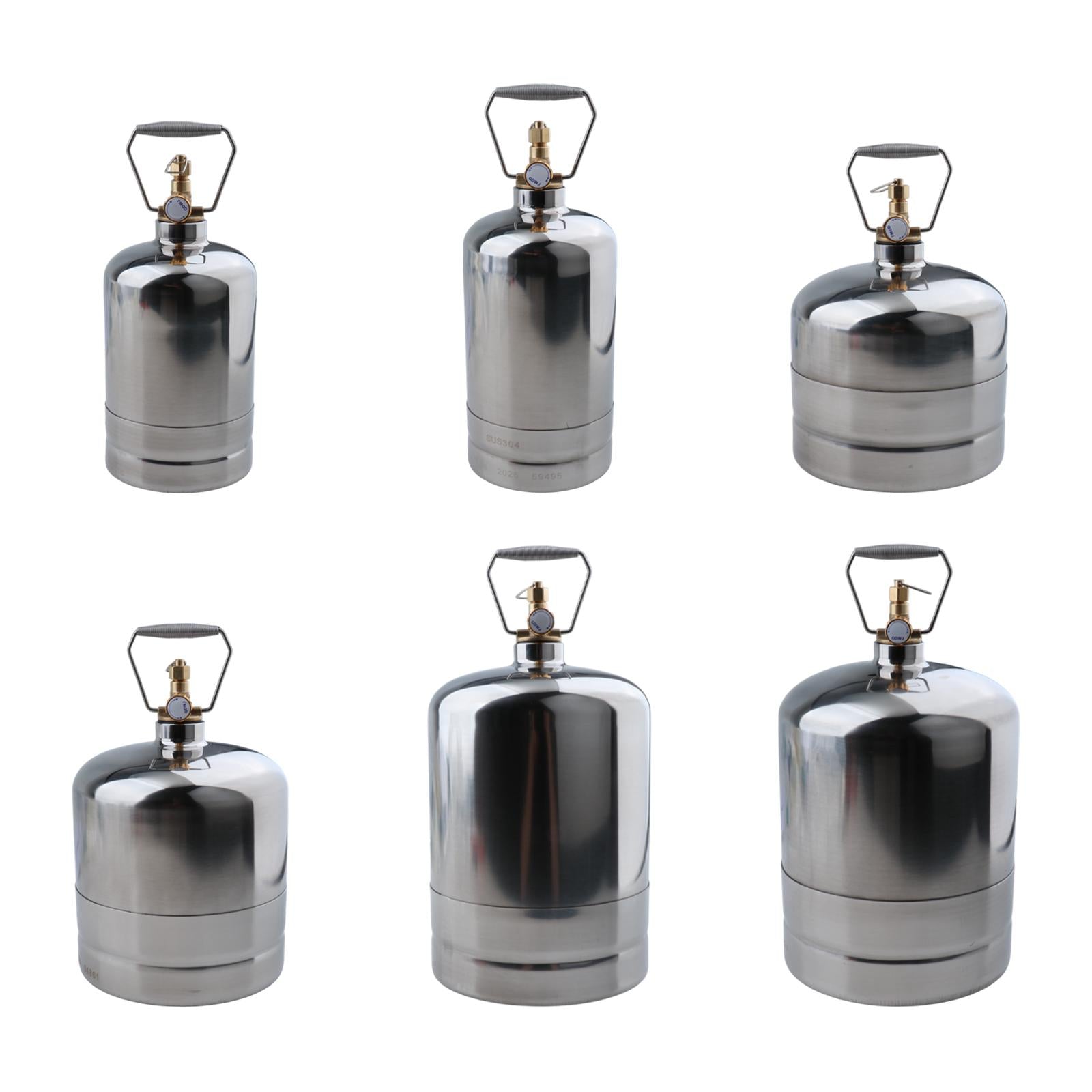 Camping Gas Tank Empty Refillable Portable for Gas Burner Hiking Backpacking 1.35L