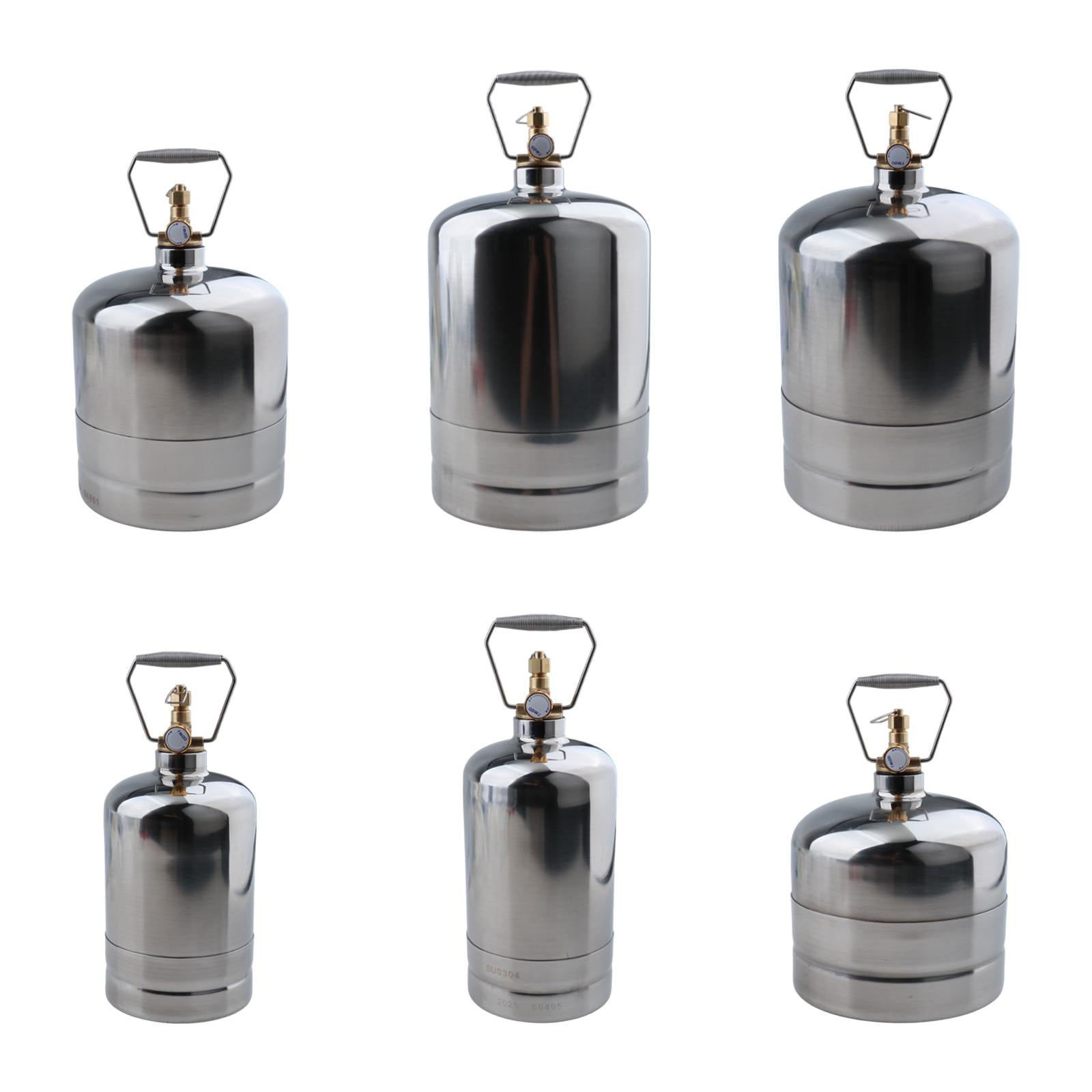 Camping Gas Tank Empty Refillable Portable for Gas Burner Hiking Backpacking 1.35L