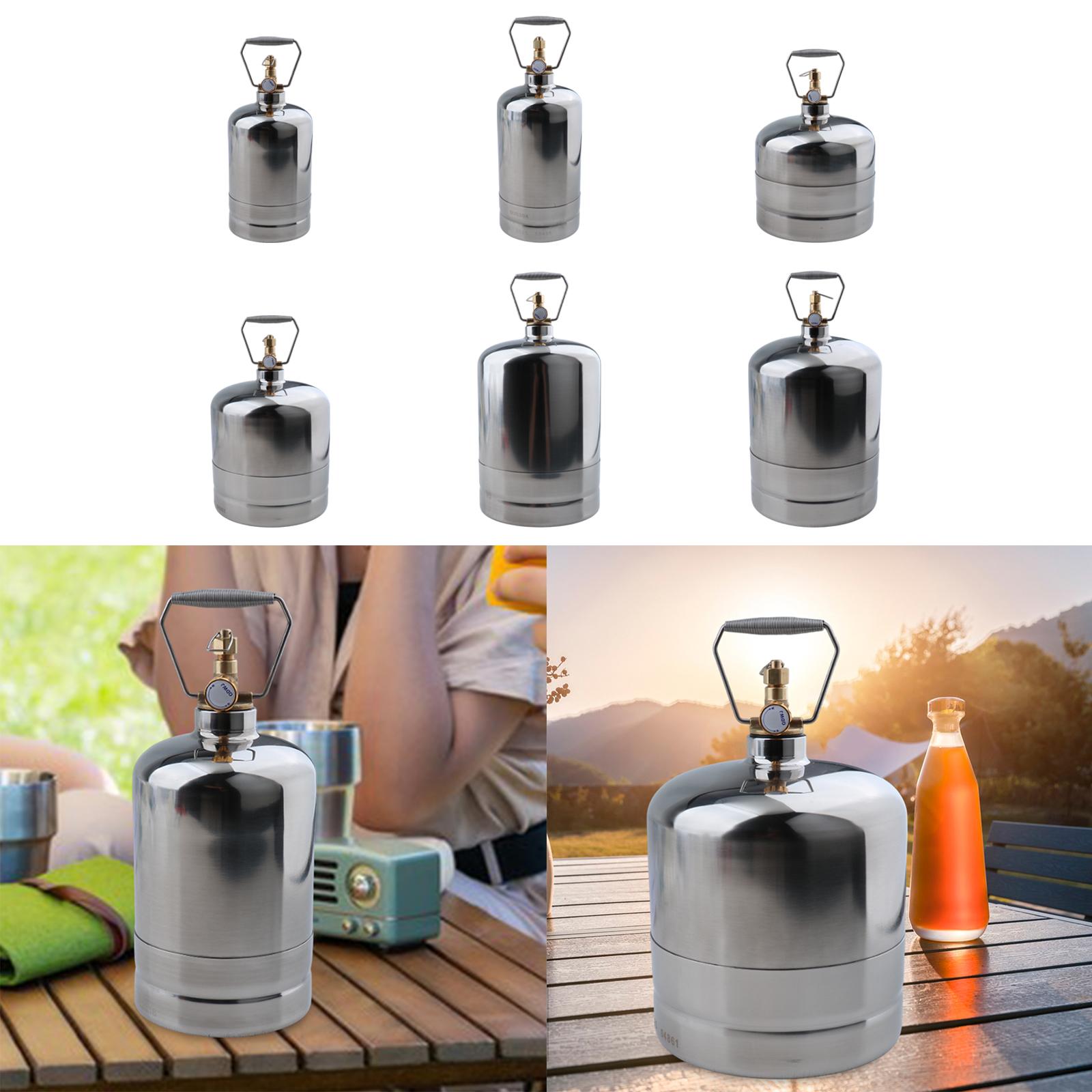 Camping Gas Tank Empty Refillable Portable for Gas Burner Hiking Backpacking 1.35L