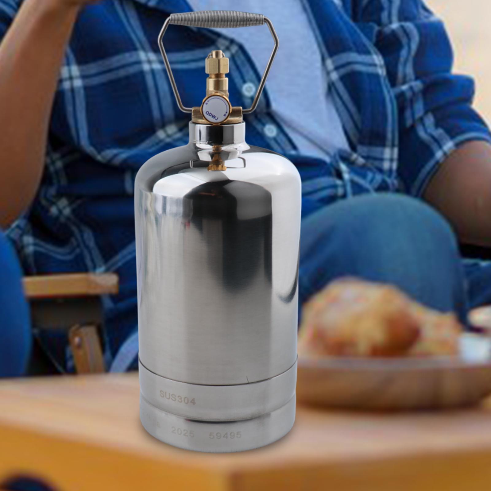 Camping Gas Tank Empty Refillable Portable for Gas Burner Hiking Backpacking 1.5L
