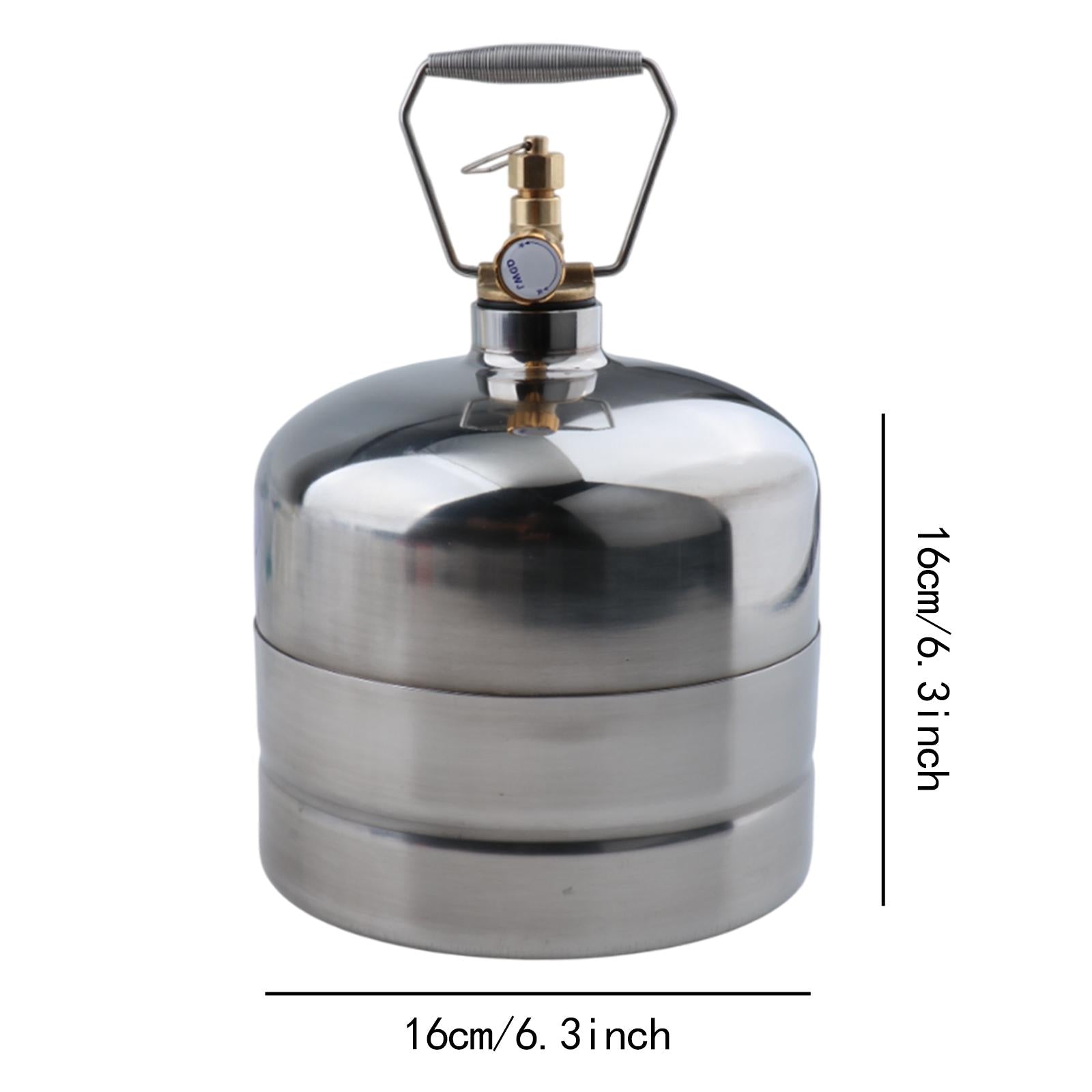 Camping Gas Tank Empty Refillable Portable for Gas Burner Hiking Backpacking 2.2L