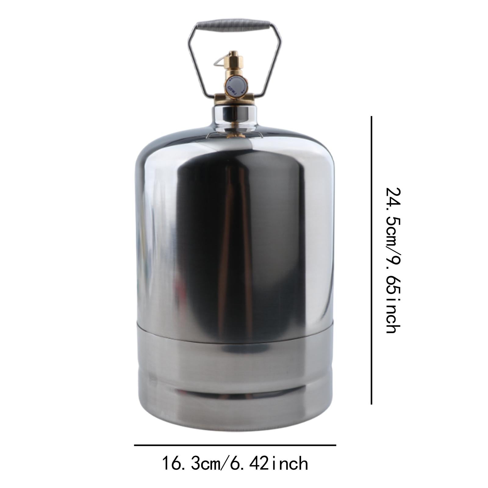 Camping Gas Tank Empty Refillable Portable for Gas Burner Hiking Backpacking 4L