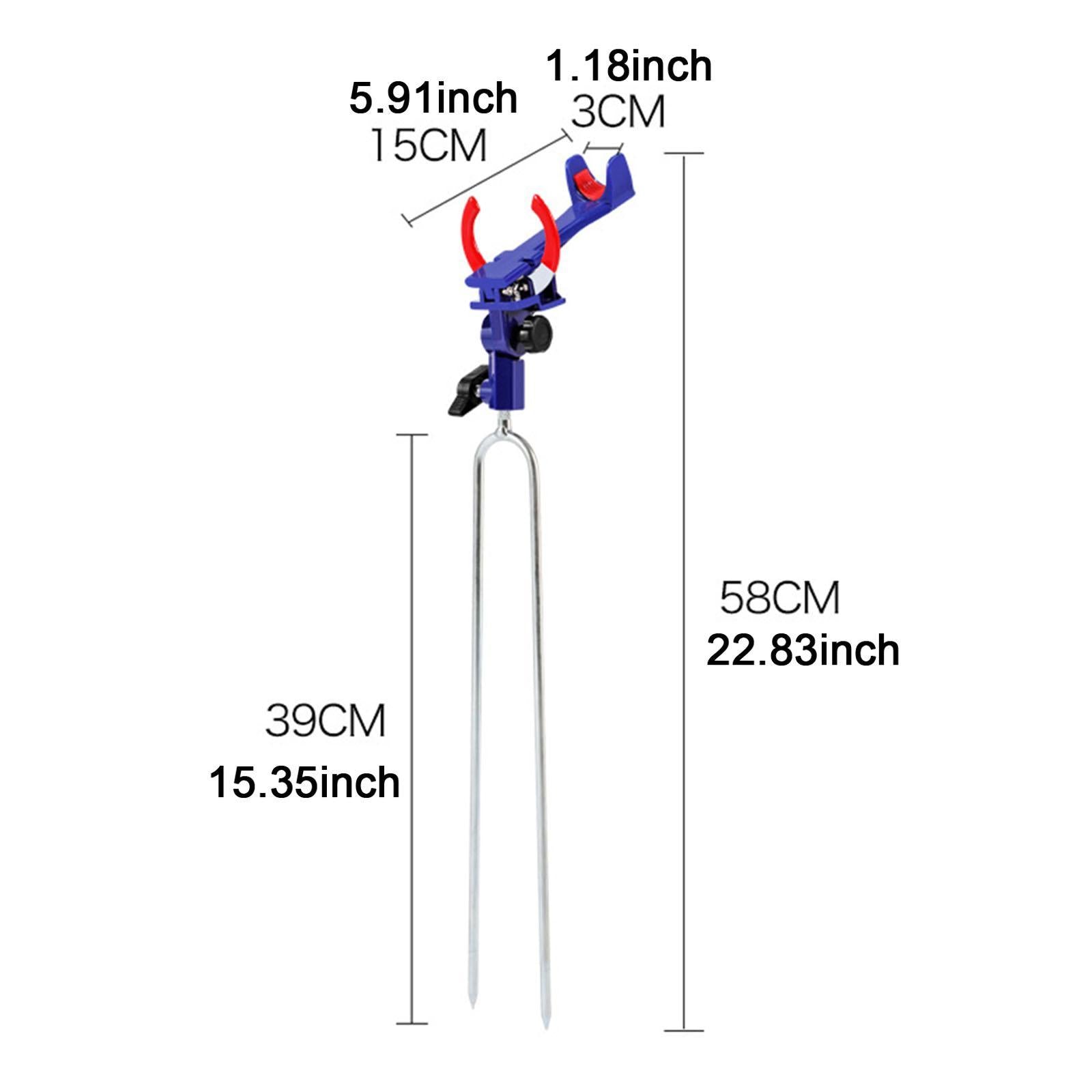 Metal Self-locking Fishing Pole Holder Non-slip for Lakes Beach Bank Fishing