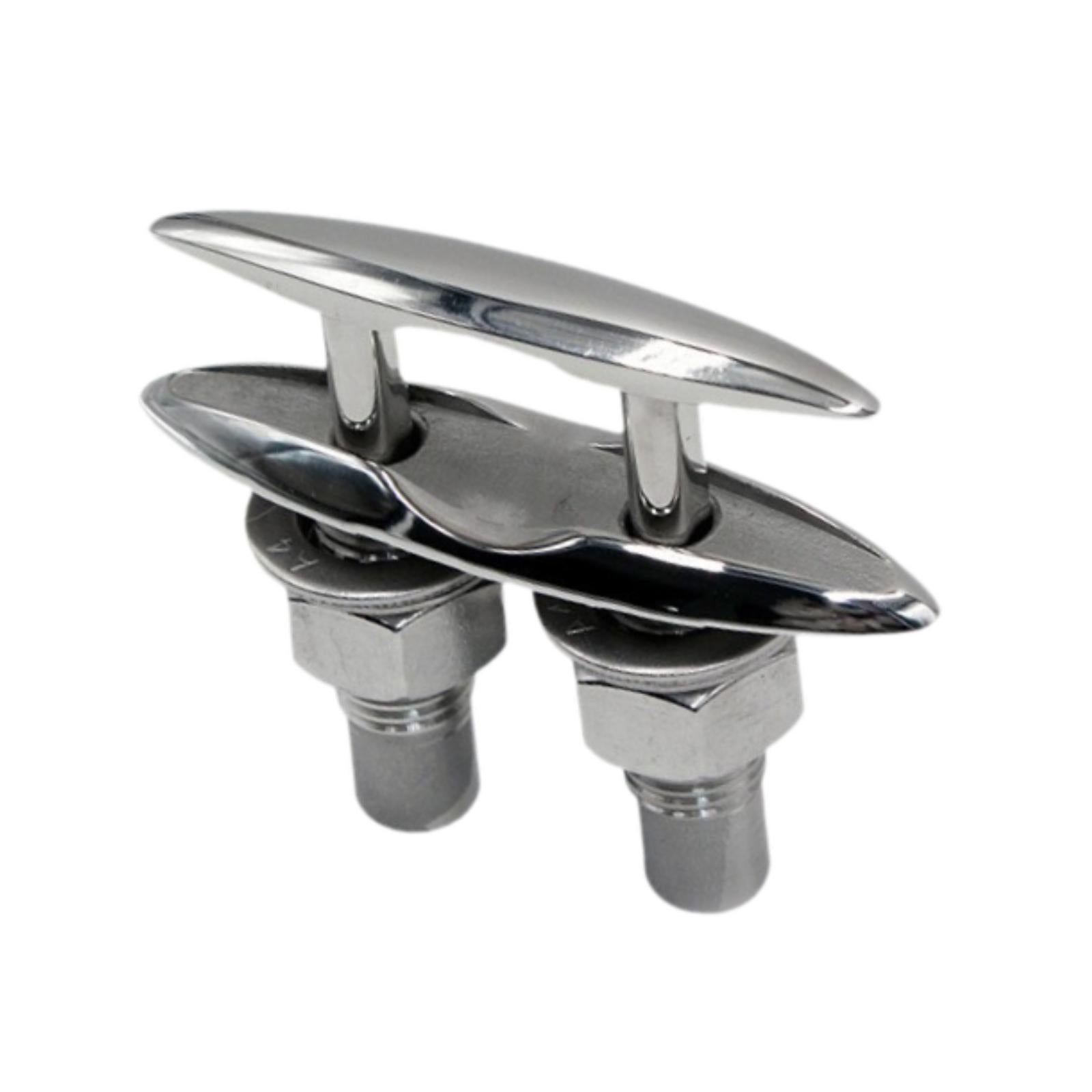 Pull up Boat Cleats Mirror Polished Sturdy Simple Assembly Marine Rope Cleat 125mm 5inch