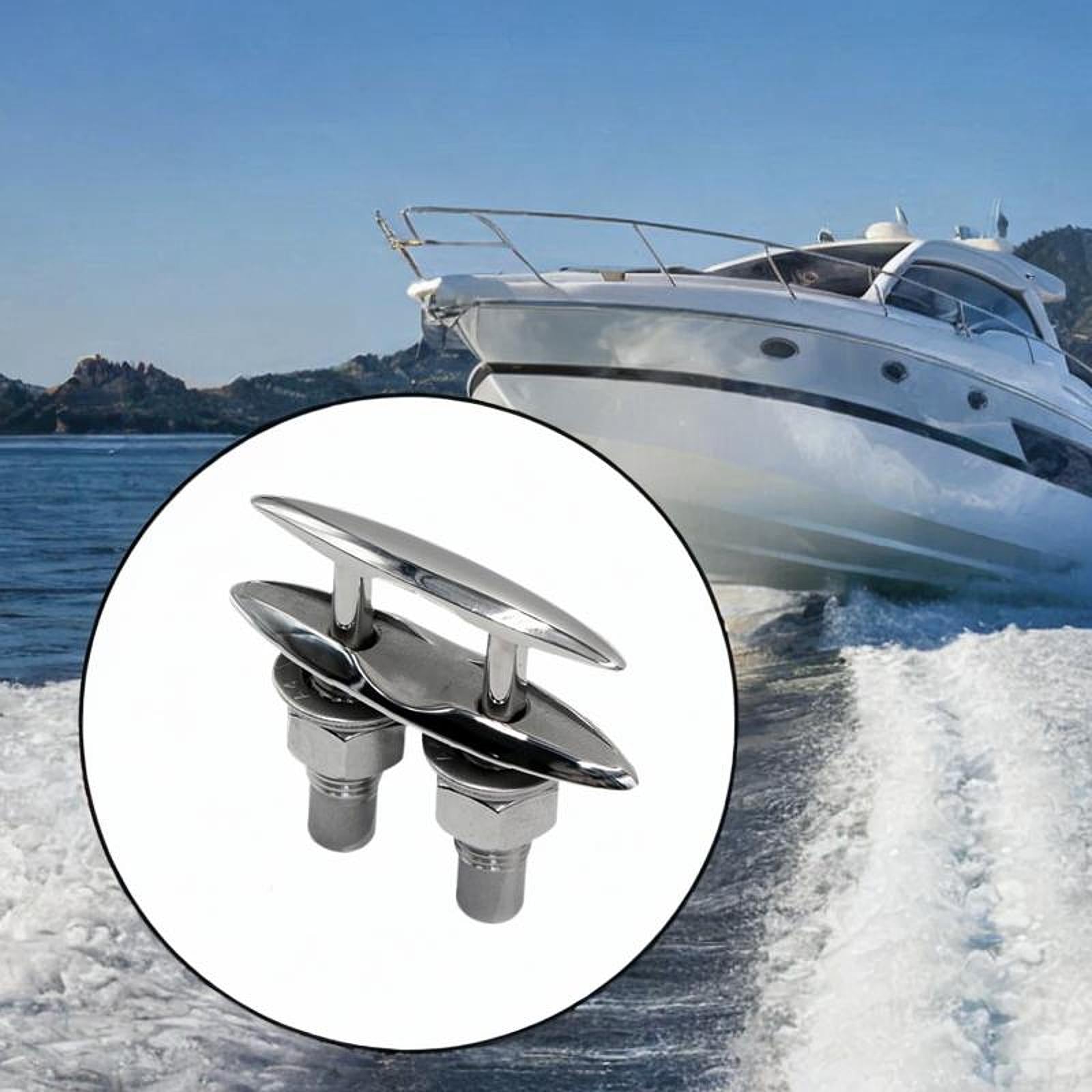 Pull up Boat Cleats Mirror Polished Sturdy Simple Assembly Marine Rope Cleat 157mm 6inch