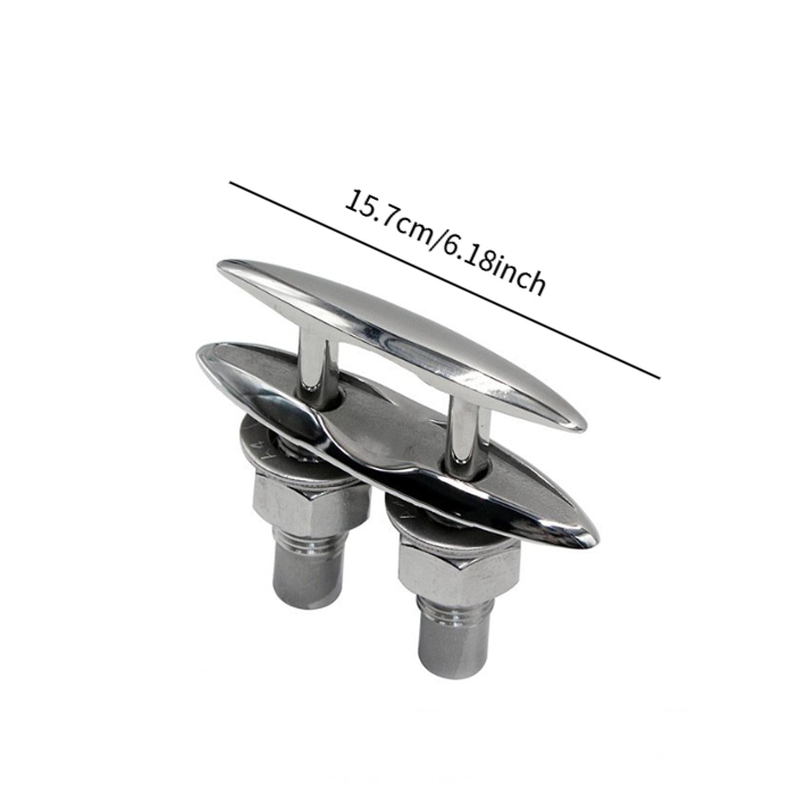 Pull up Boat Cleats Mirror Polished Sturdy Simple Assembly Marine Rope Cleat 157mm 6inch