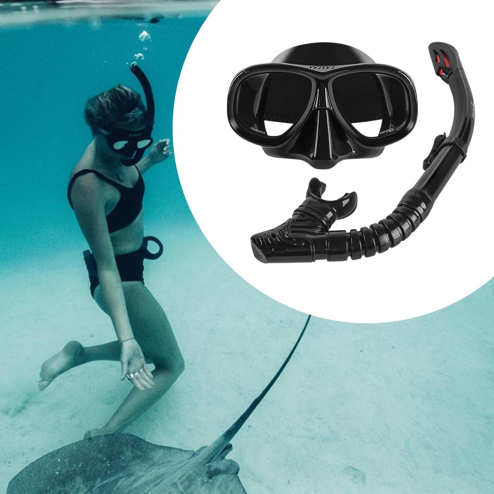 Snorkeling Gear for Adults Training Professional Dive Tempered Glass Goggles