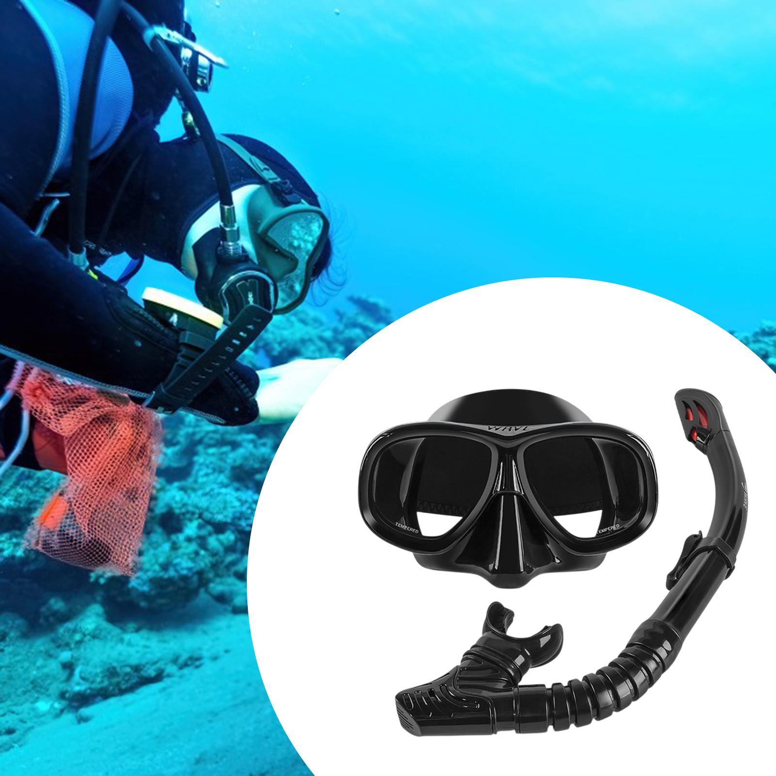 Snorkeling Gear for Adults Training Professional Dive Tempered Glass Goggles