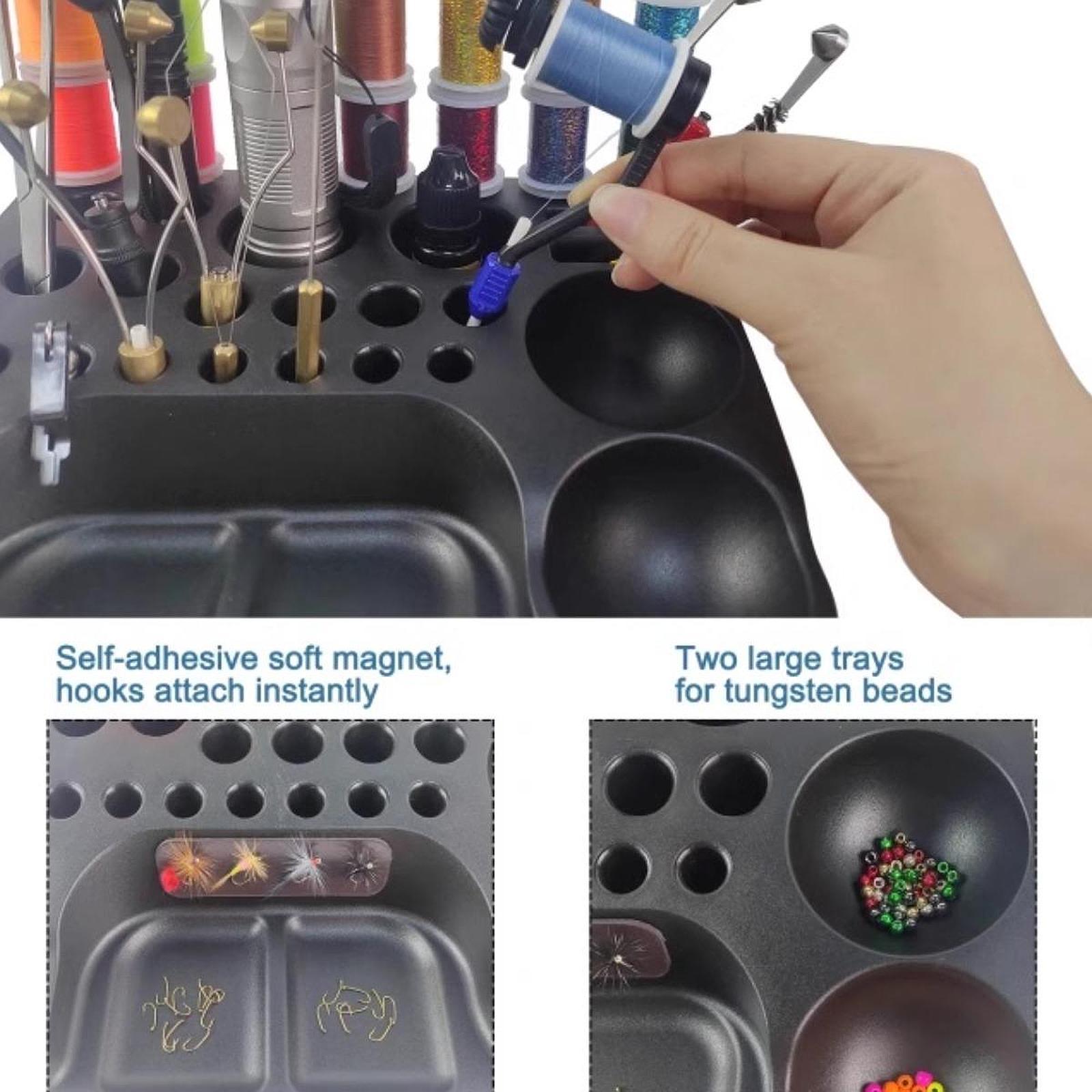 Fly Fishing Tool Storage Container Fishing Tackle Box Fly Tying Station