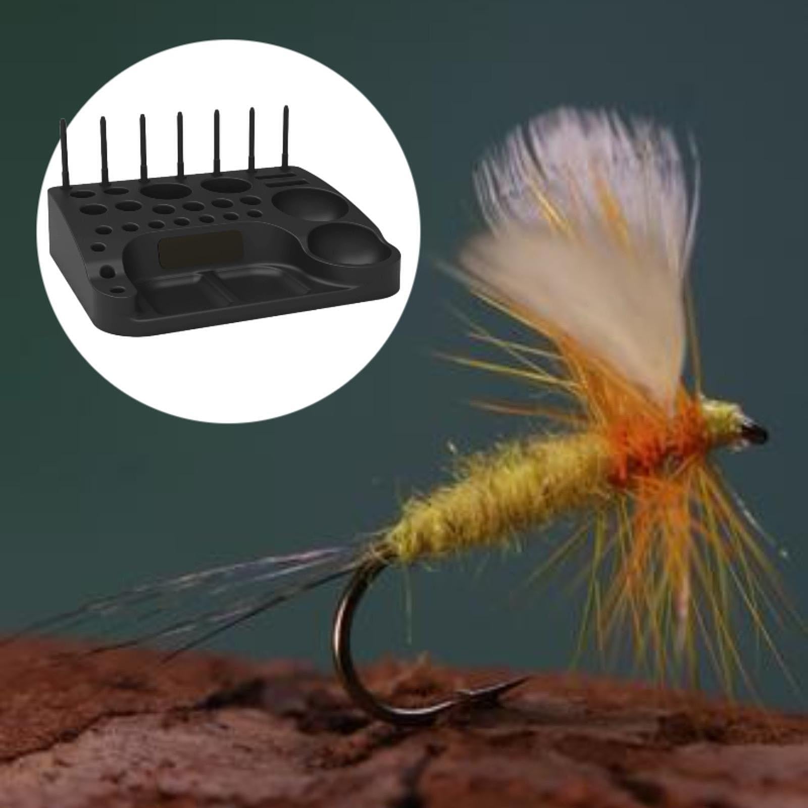 Fly Fishing Tool Storage Container Fishing Tackle Box Fly Tying Station