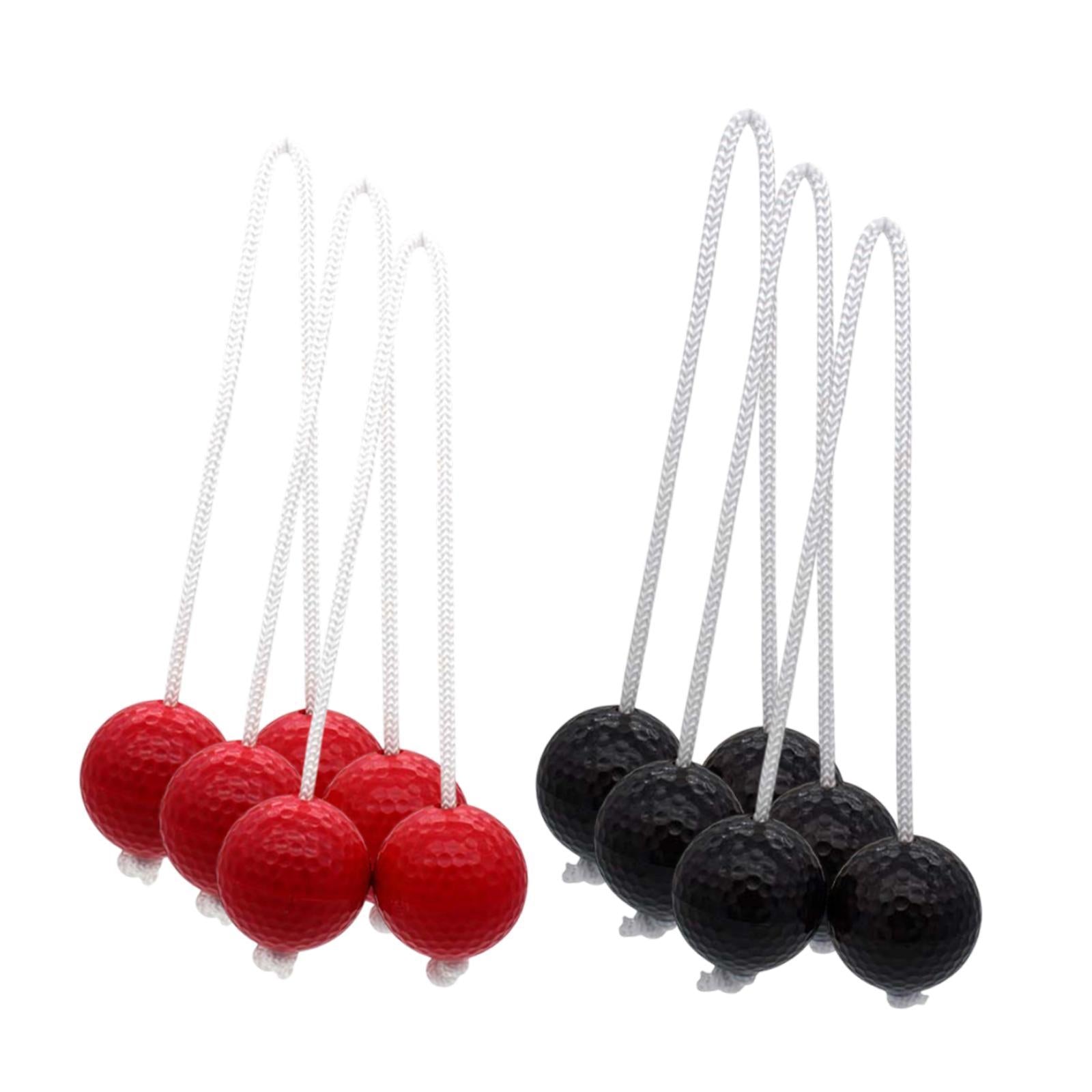 6x Ladder Balls Backyard Game Easy to Use Outdoor Lawn Yard Ladder Toss Game 3 Red and 3 Black