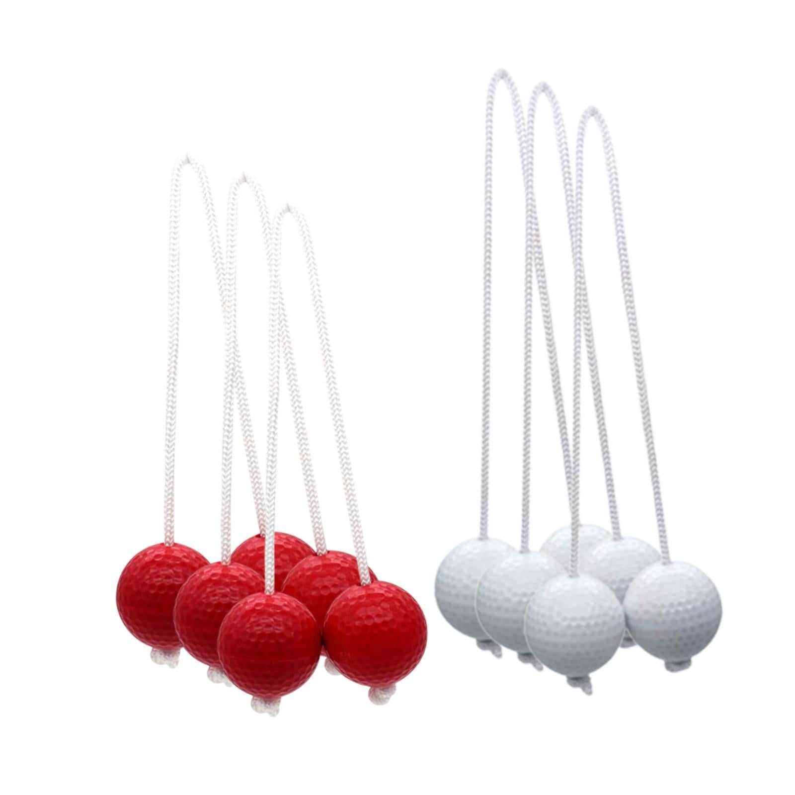 6x Ladder Balls Backyard Game Easy to Use Outdoor Lawn Yard Ladder Toss Game 3 Red and 3 White